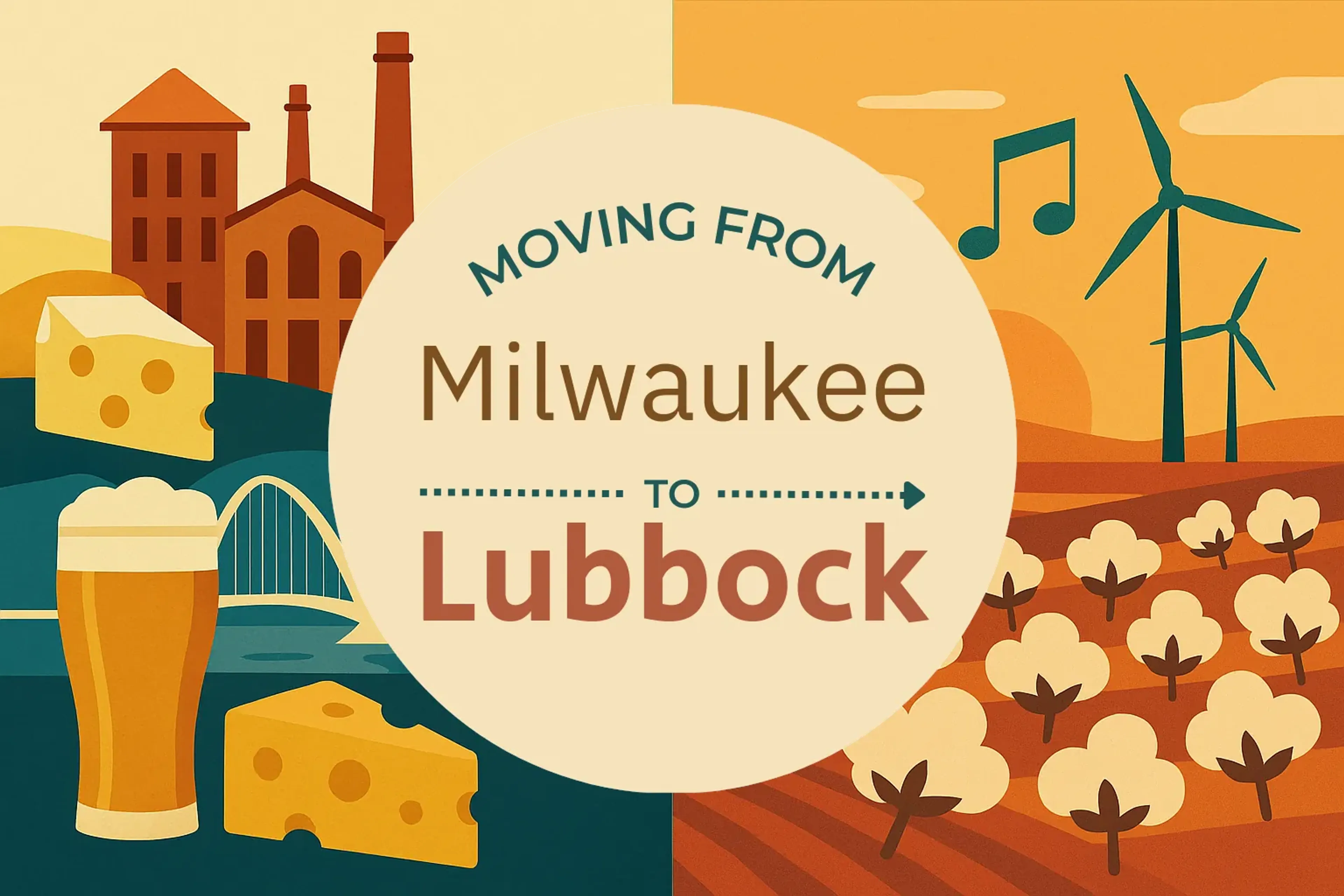 Side-by-side comparison of Milwaukee to Lubbock moving companies