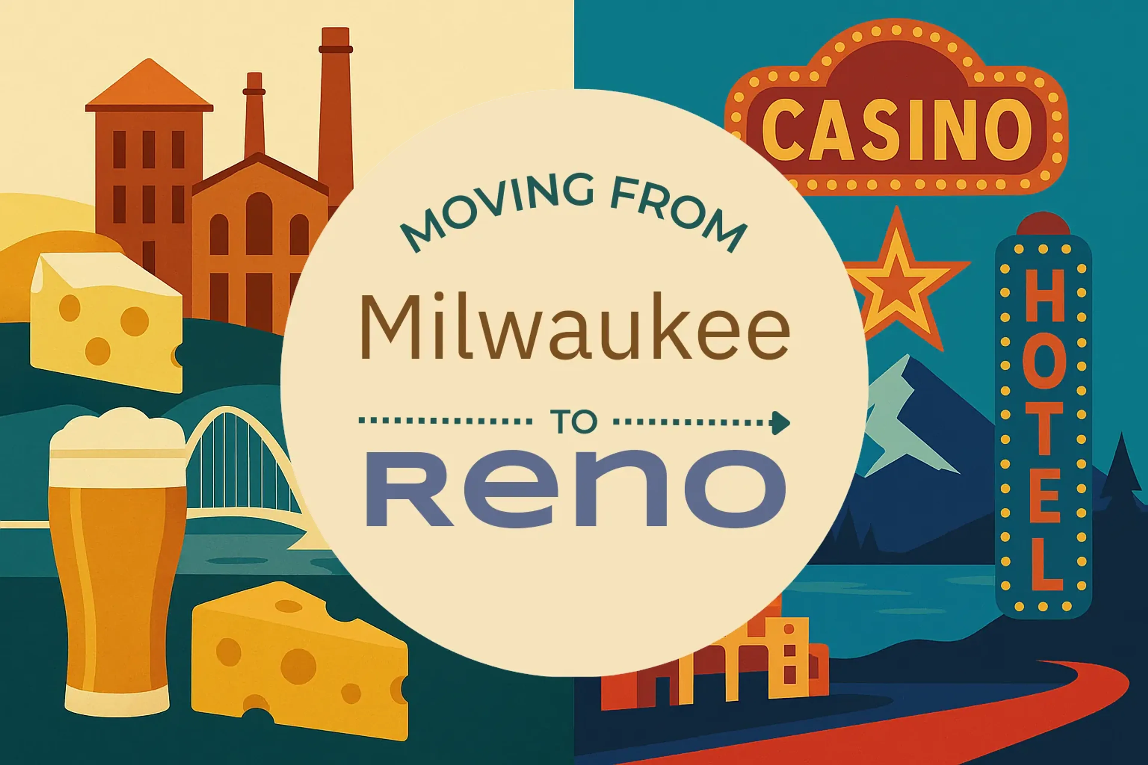 Side-by-side comparison of Milwaukee to Reno moving companies