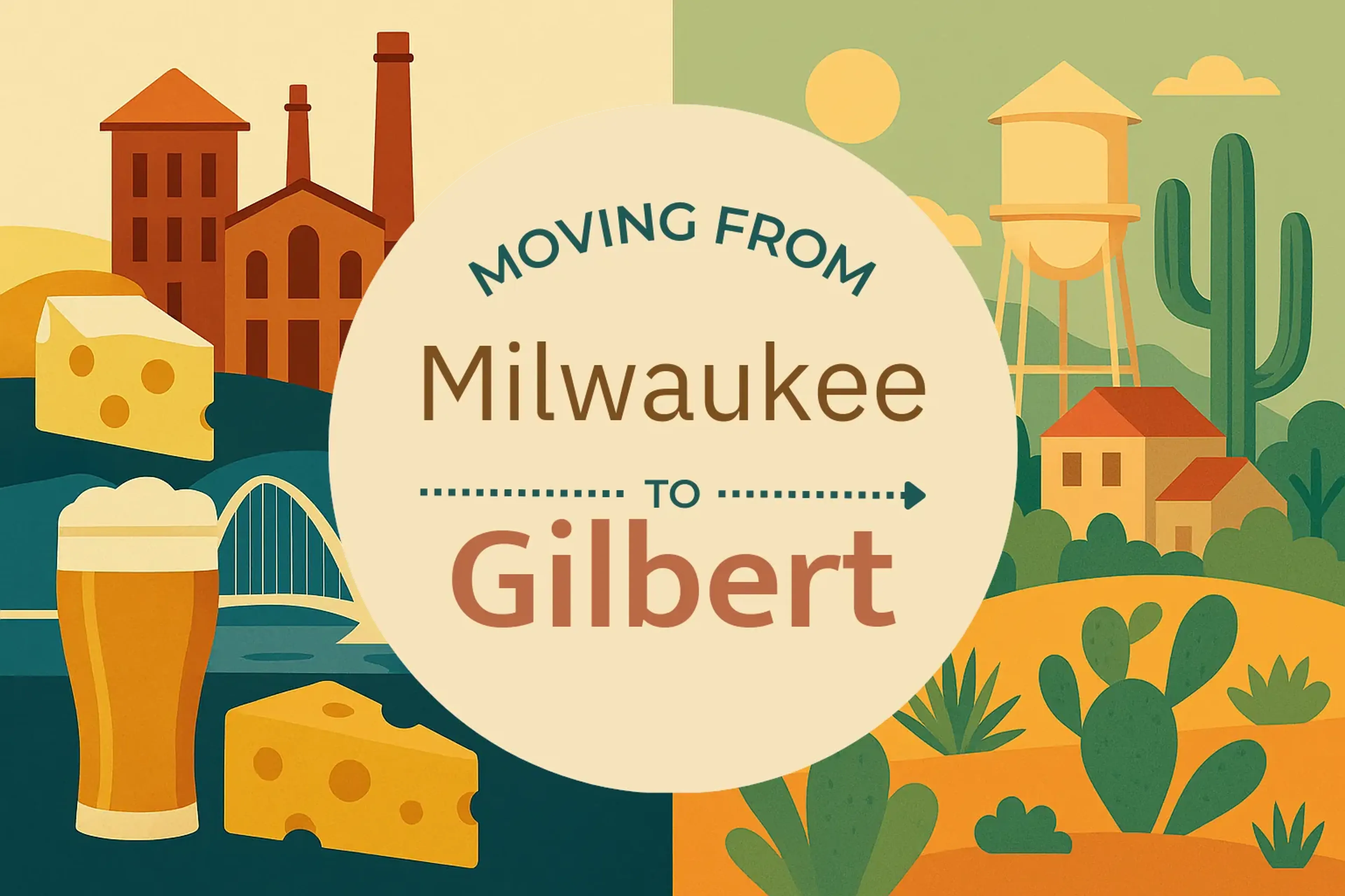 Side-by-side comparison of Milwaukee to Gilbert moving companies