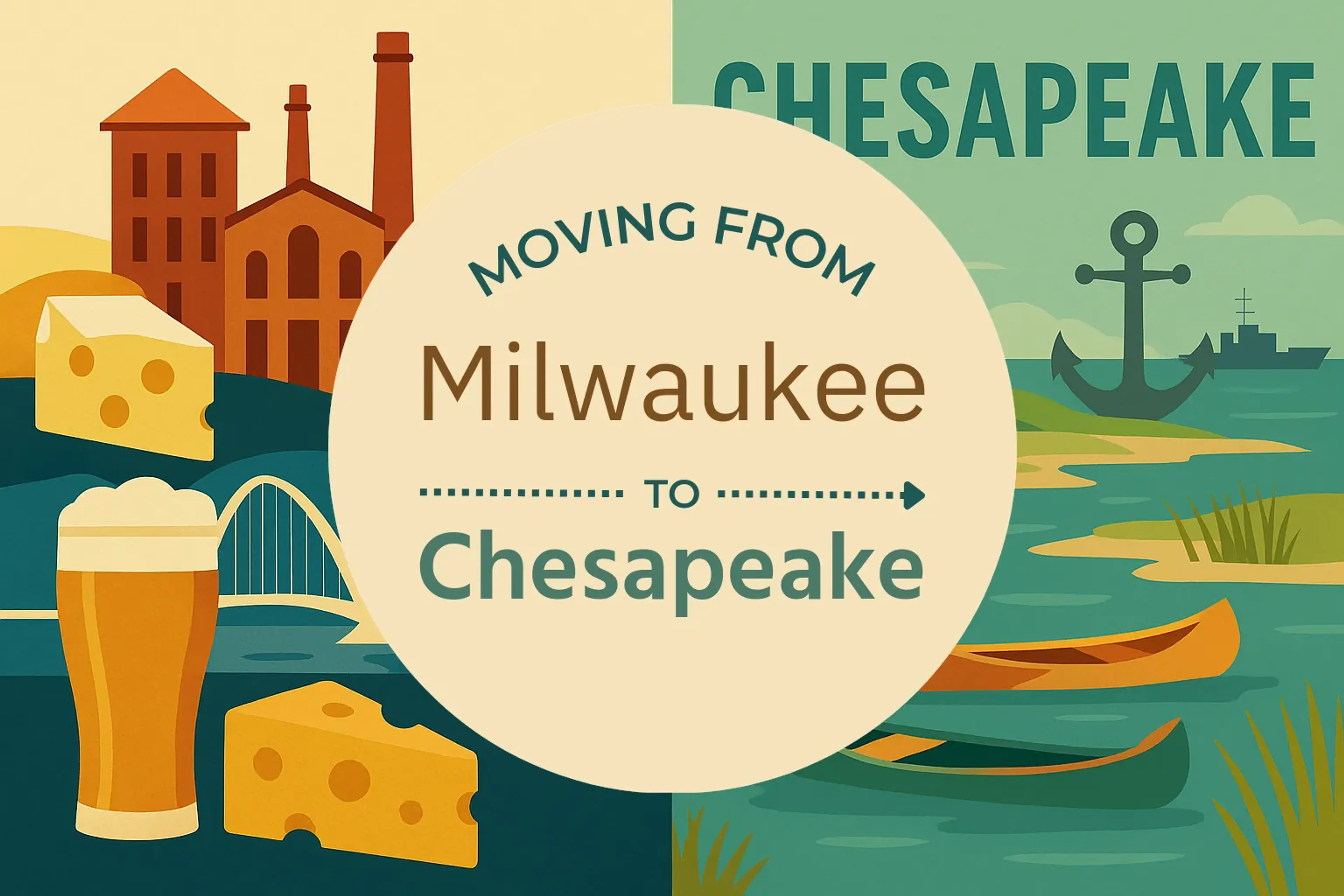 Side-by-side comparison of Milwaukee to Chesapeake moving companies