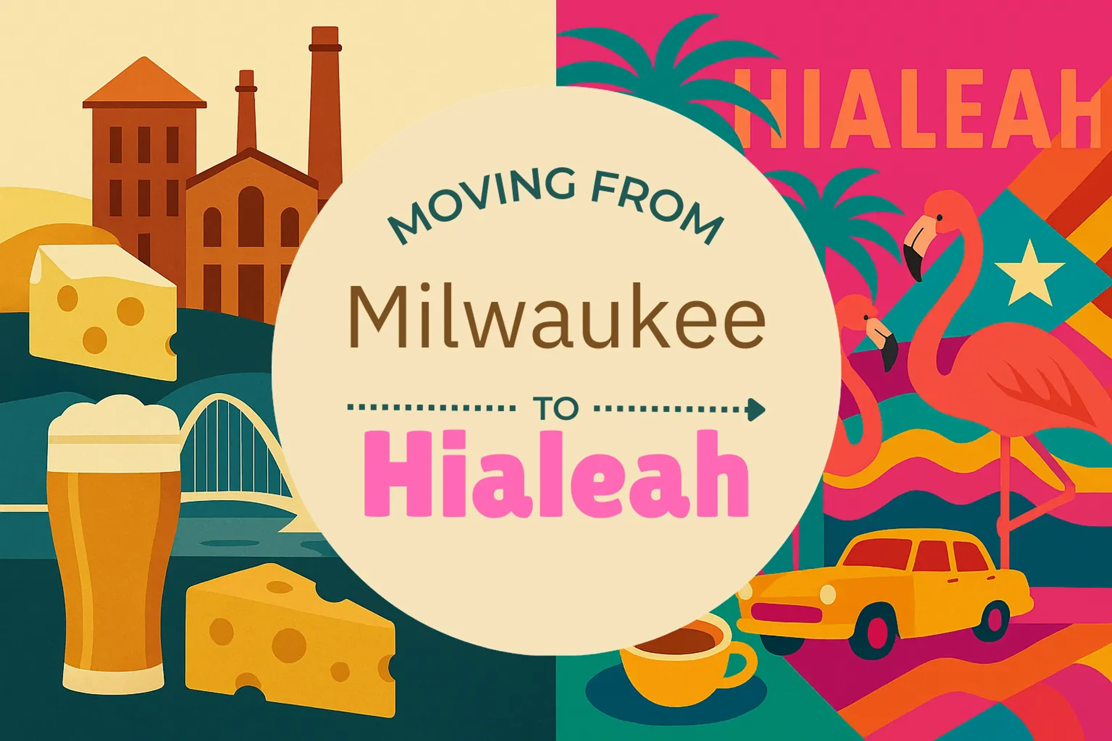 Side-by-side comparison of Milwaukee to Hialeah moving companies