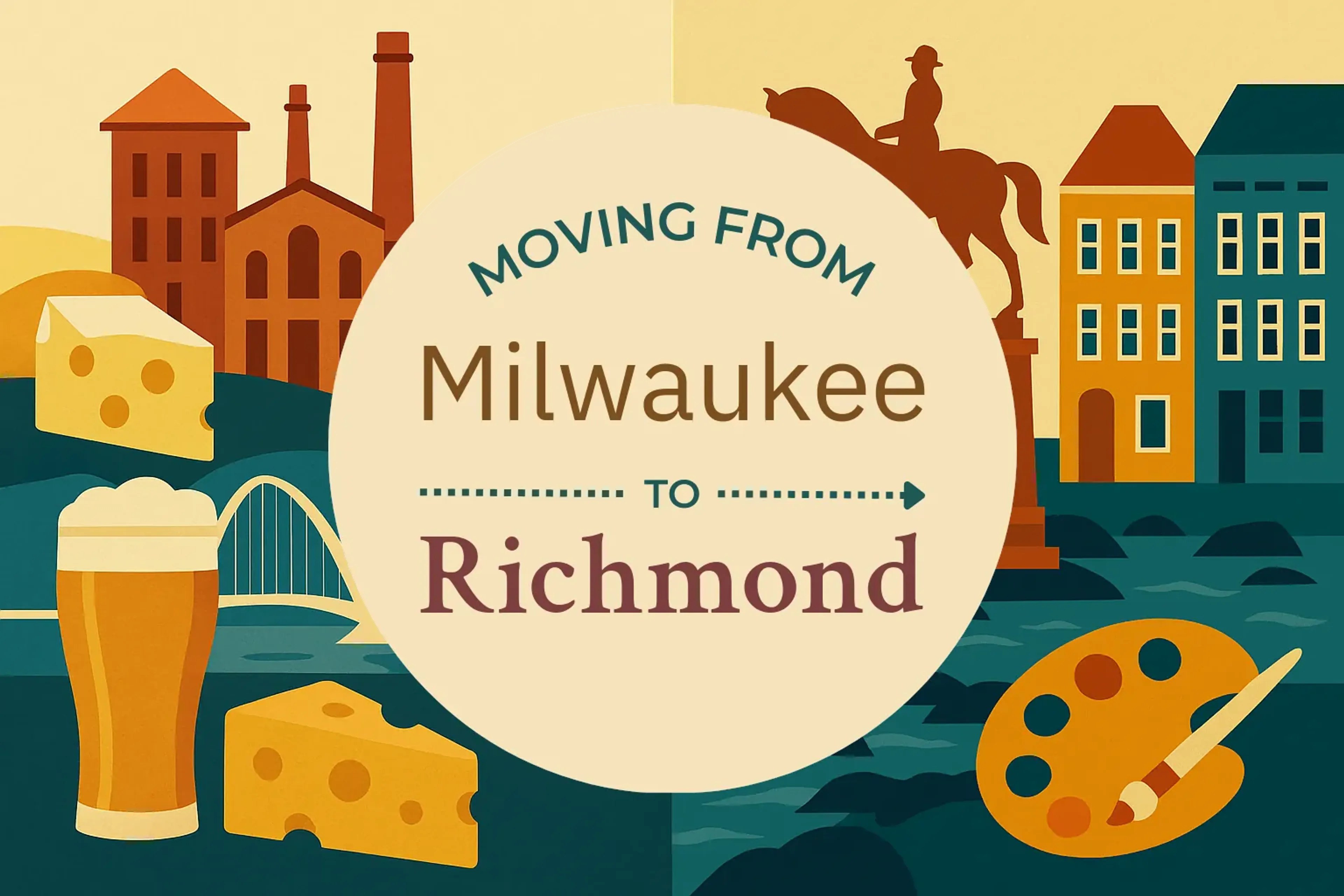 Side-by-side comparison of Milwaukee to Richmond moving companies