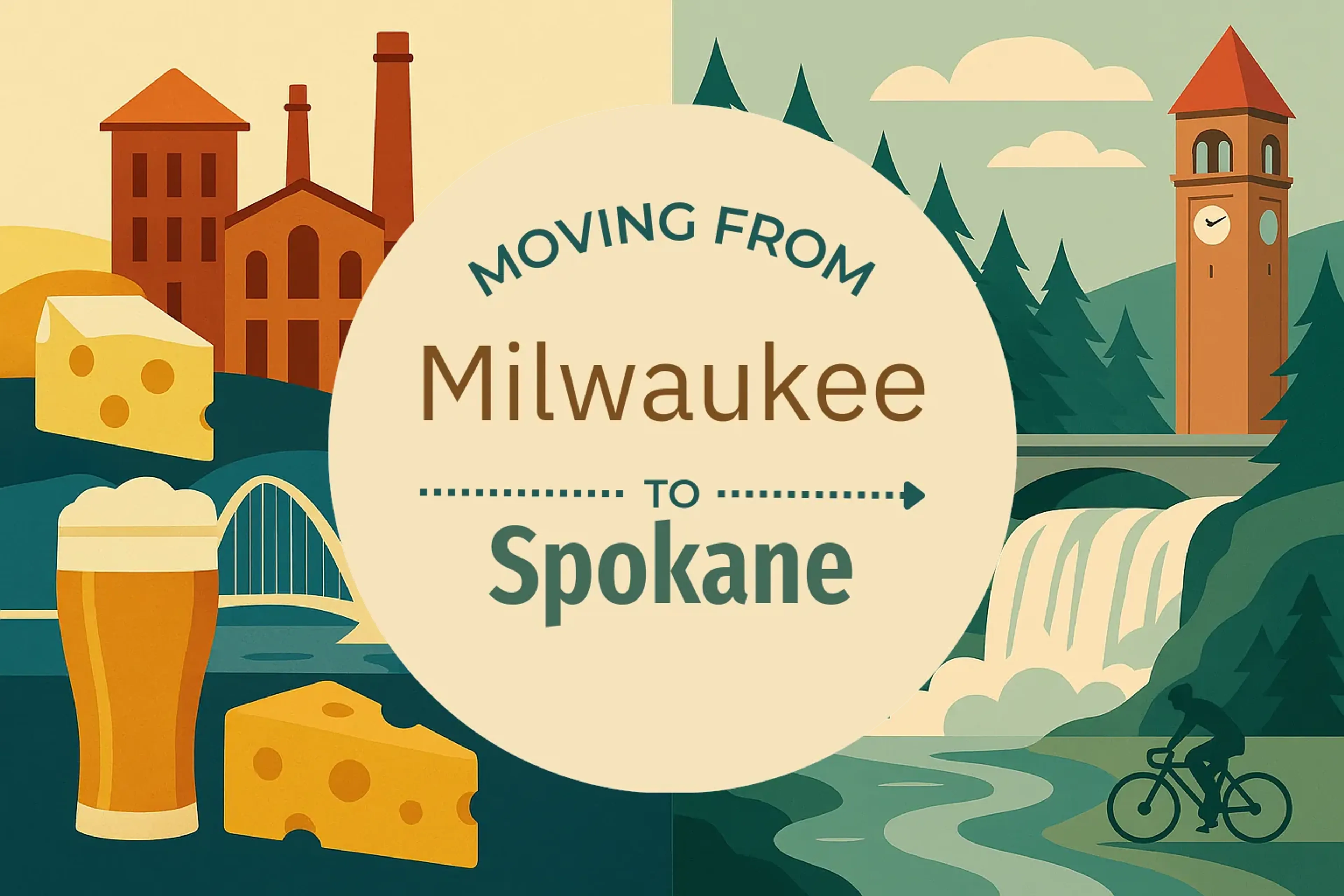 Side-by-side comparison of Milwaukee to Spokane moving companies