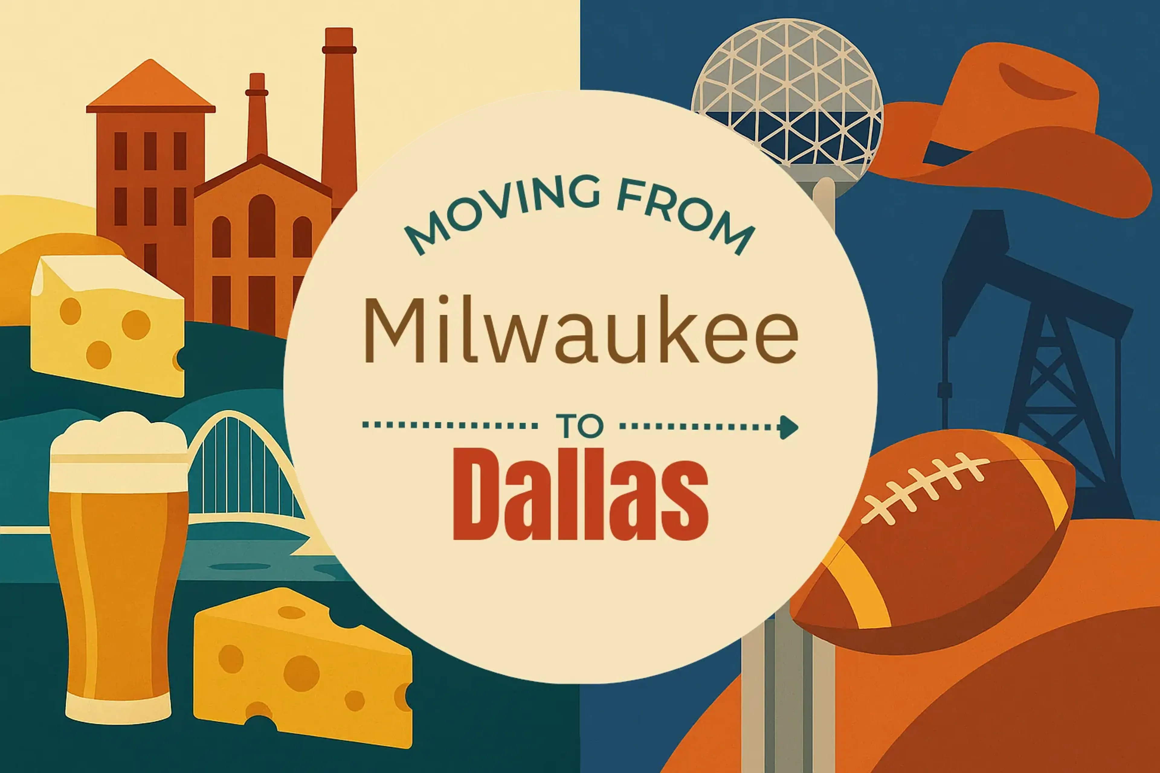Side-by-side comparison of Milwaukee to Dallas moving companies