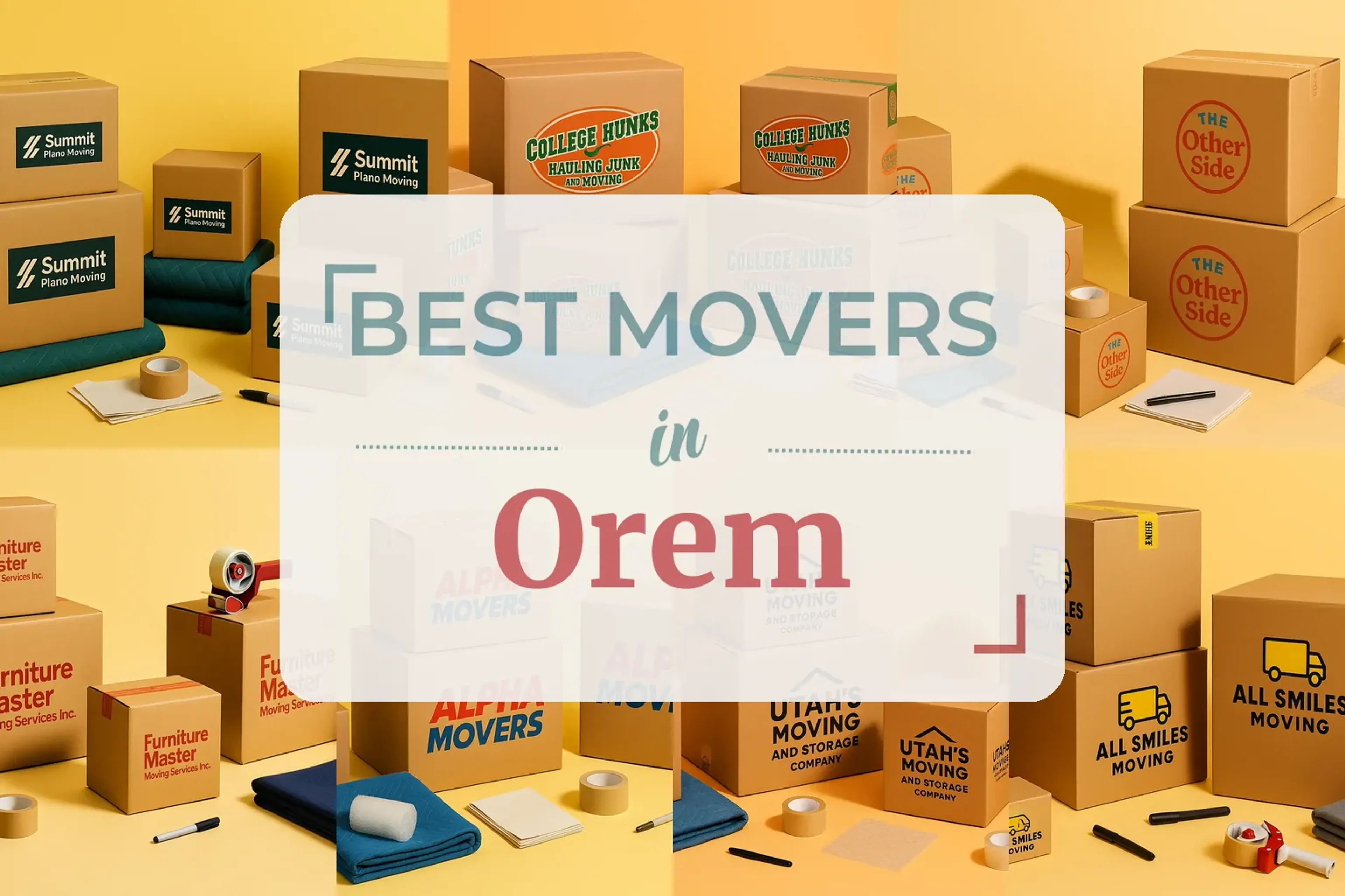 Side-by-side comparison of Orem moving companies