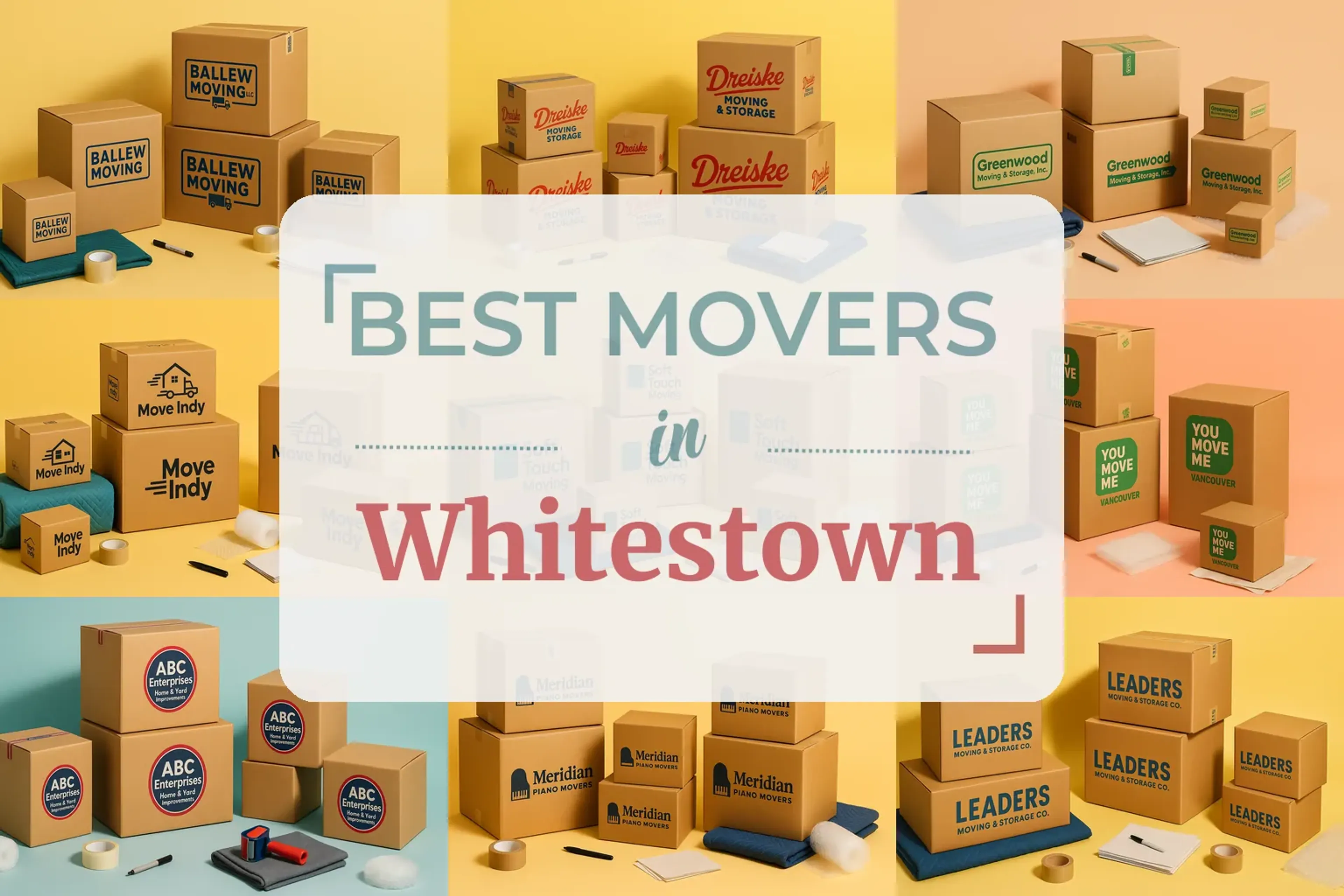 Side-by-side comparison of Whitestown moving companies