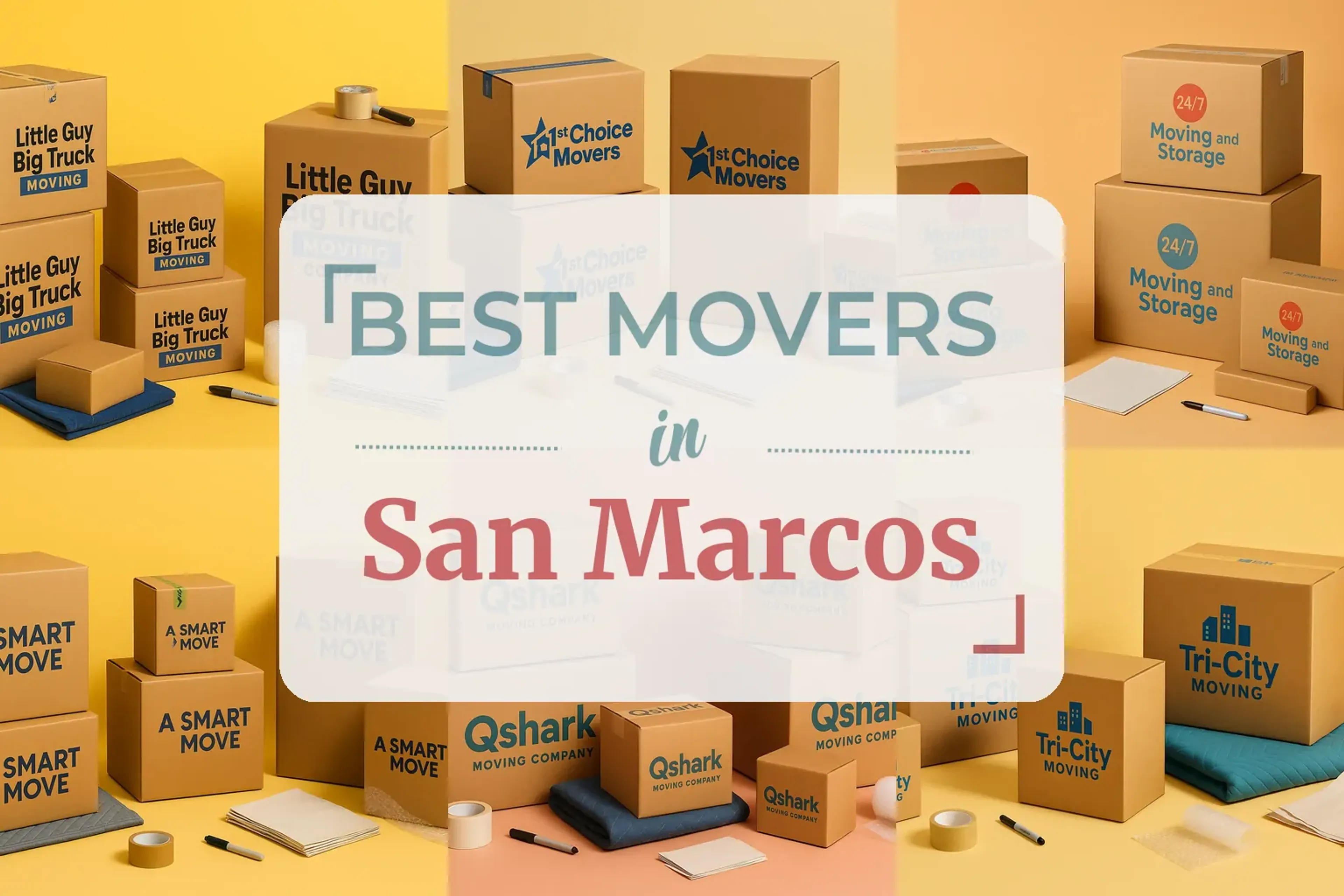 Side-by-side comparison of San Marcos moving companies