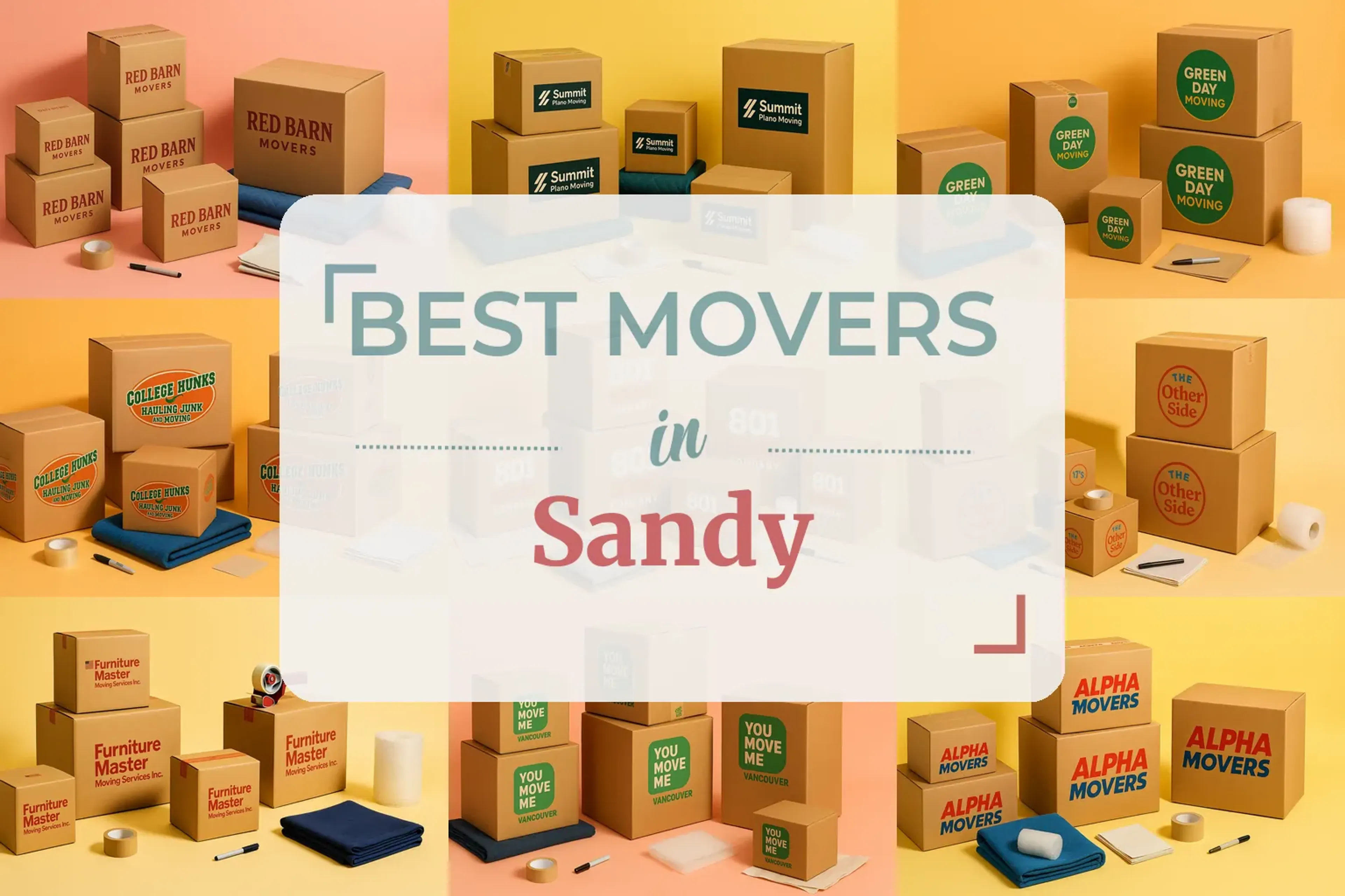Side-by-side comparison of Sandy moving companies