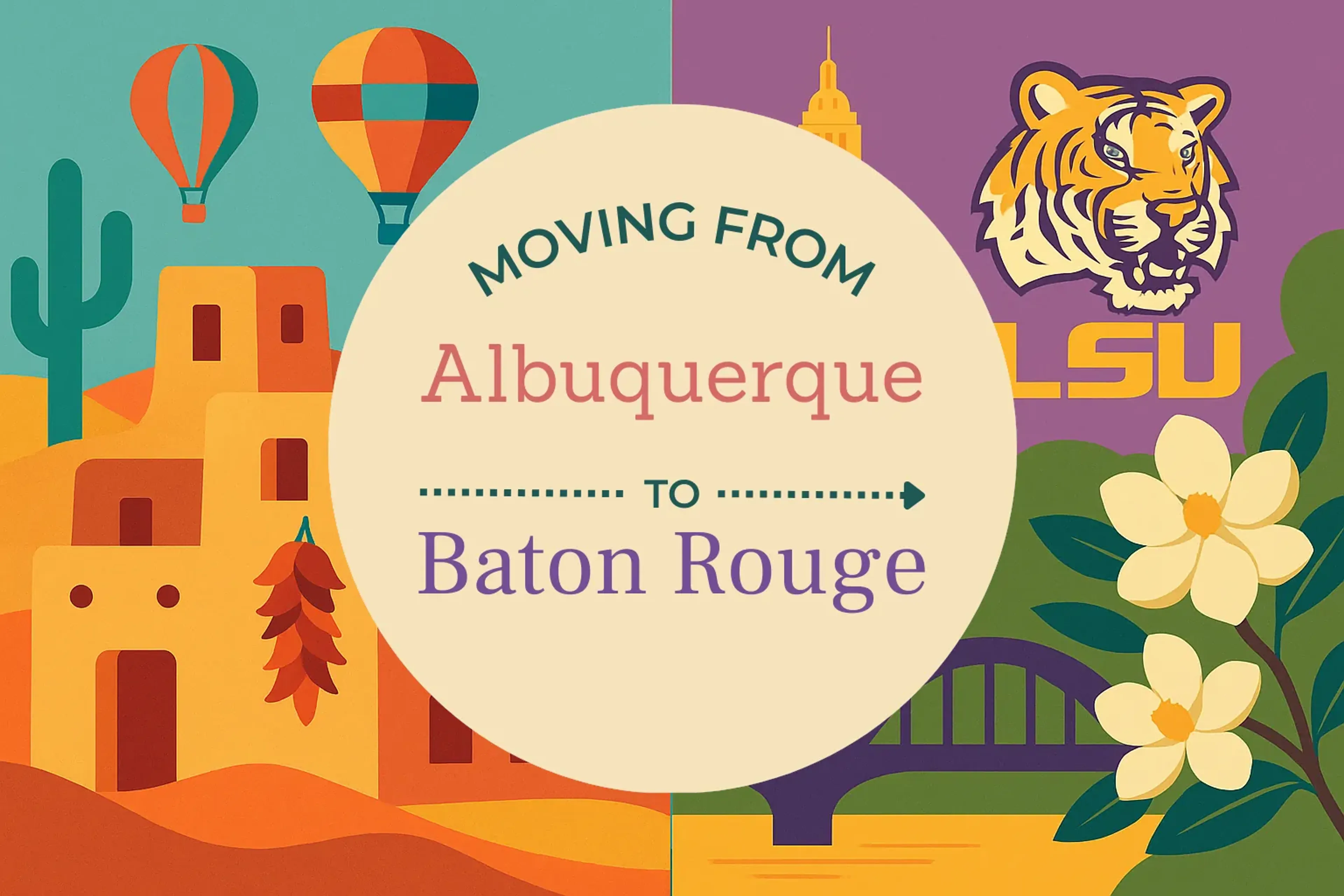 Side-by-side comparison of Albuquerque to Baton Rouge moving companies