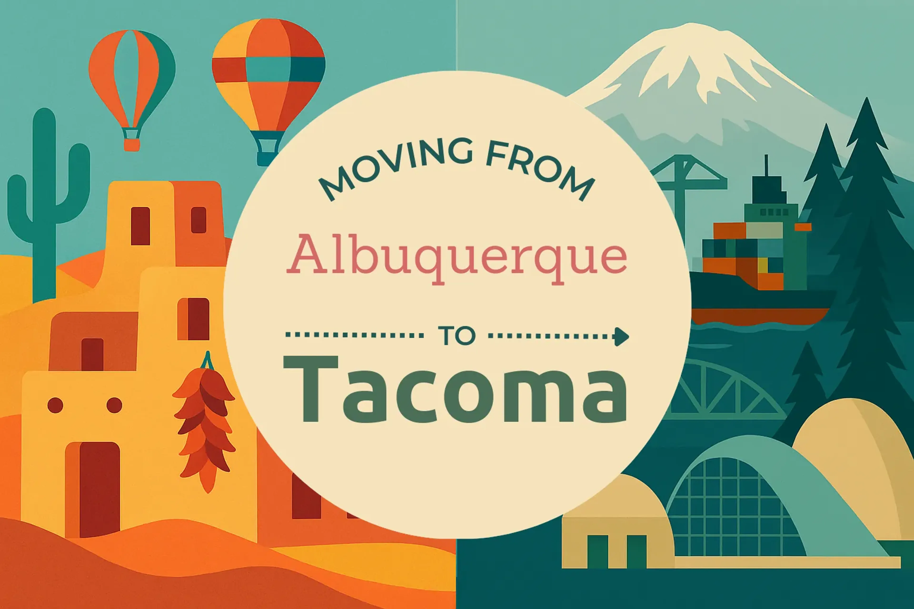 Side-by-side comparison of Albuquerque to Tacoma moving companies