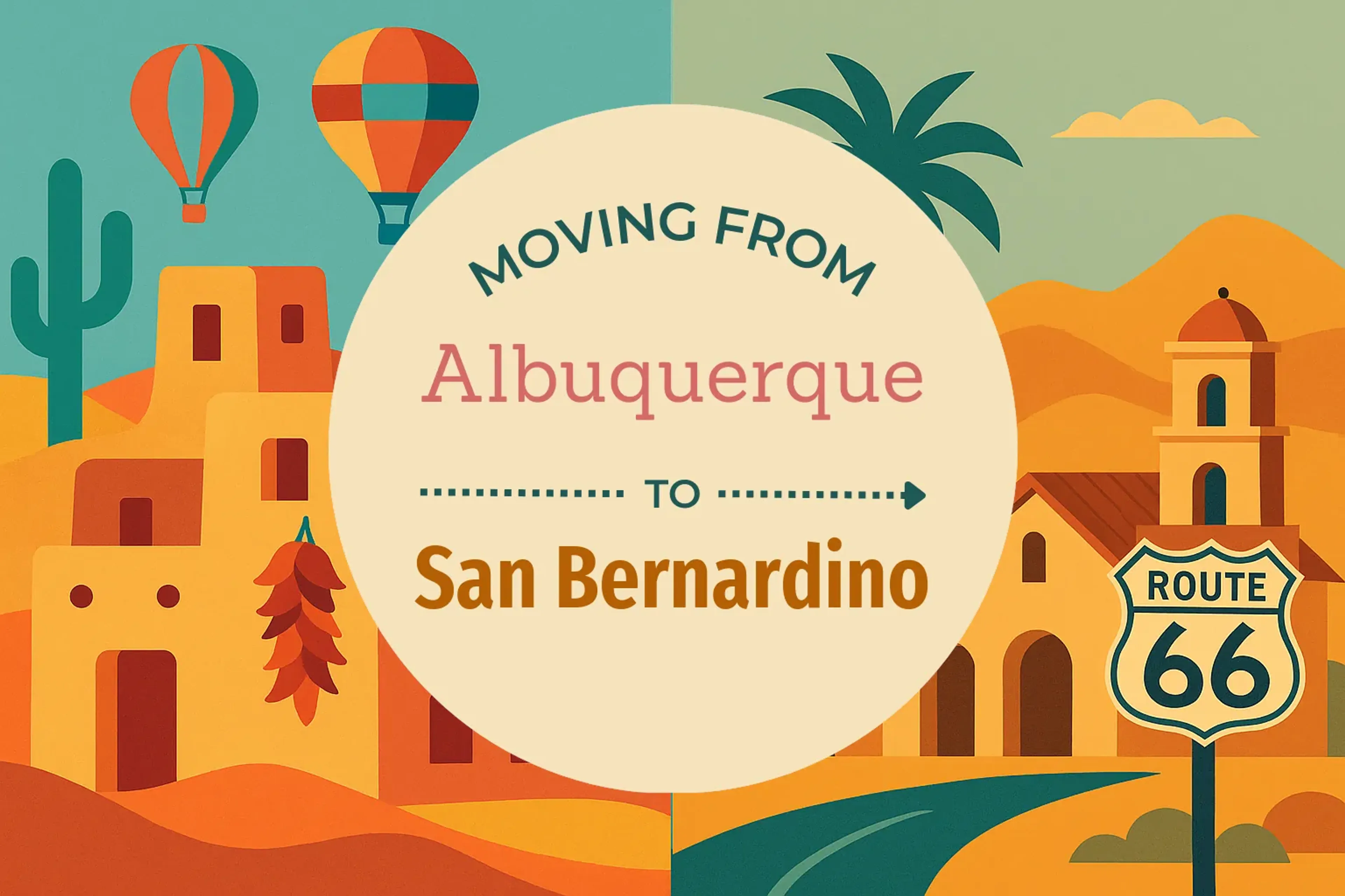 Side-by-side comparison of Albuquerque to San Bernardino moving companies