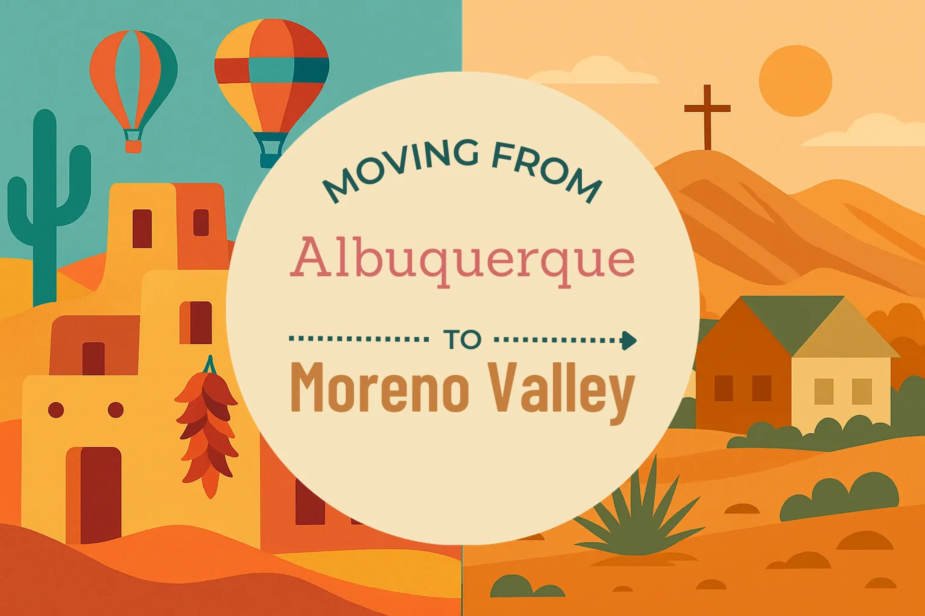 Side-by-side comparison of Albuquerque to Moreno Valley moving companies