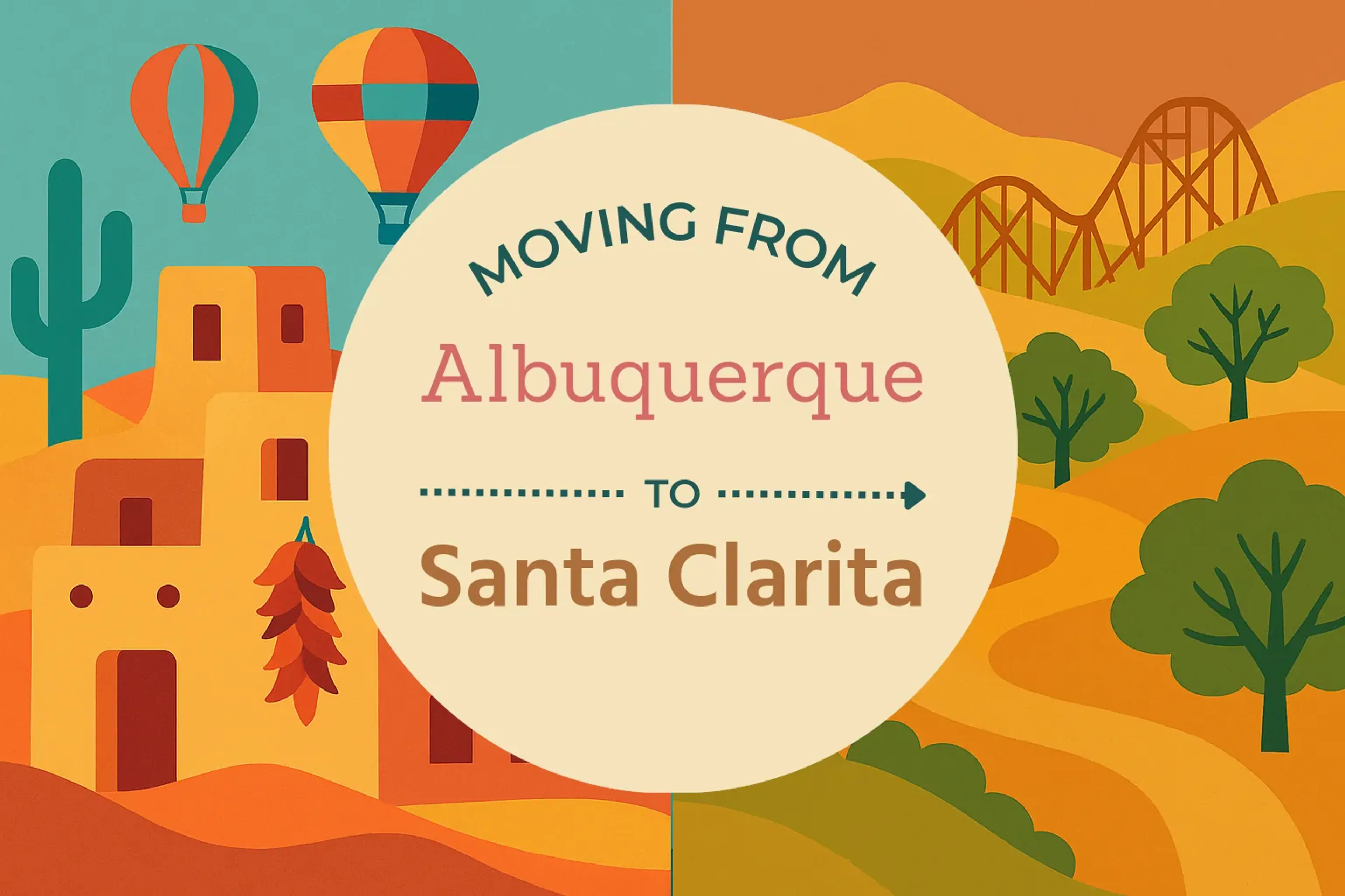 Side-by-side comparison of Albuquerque to Santa Clarita moving companies