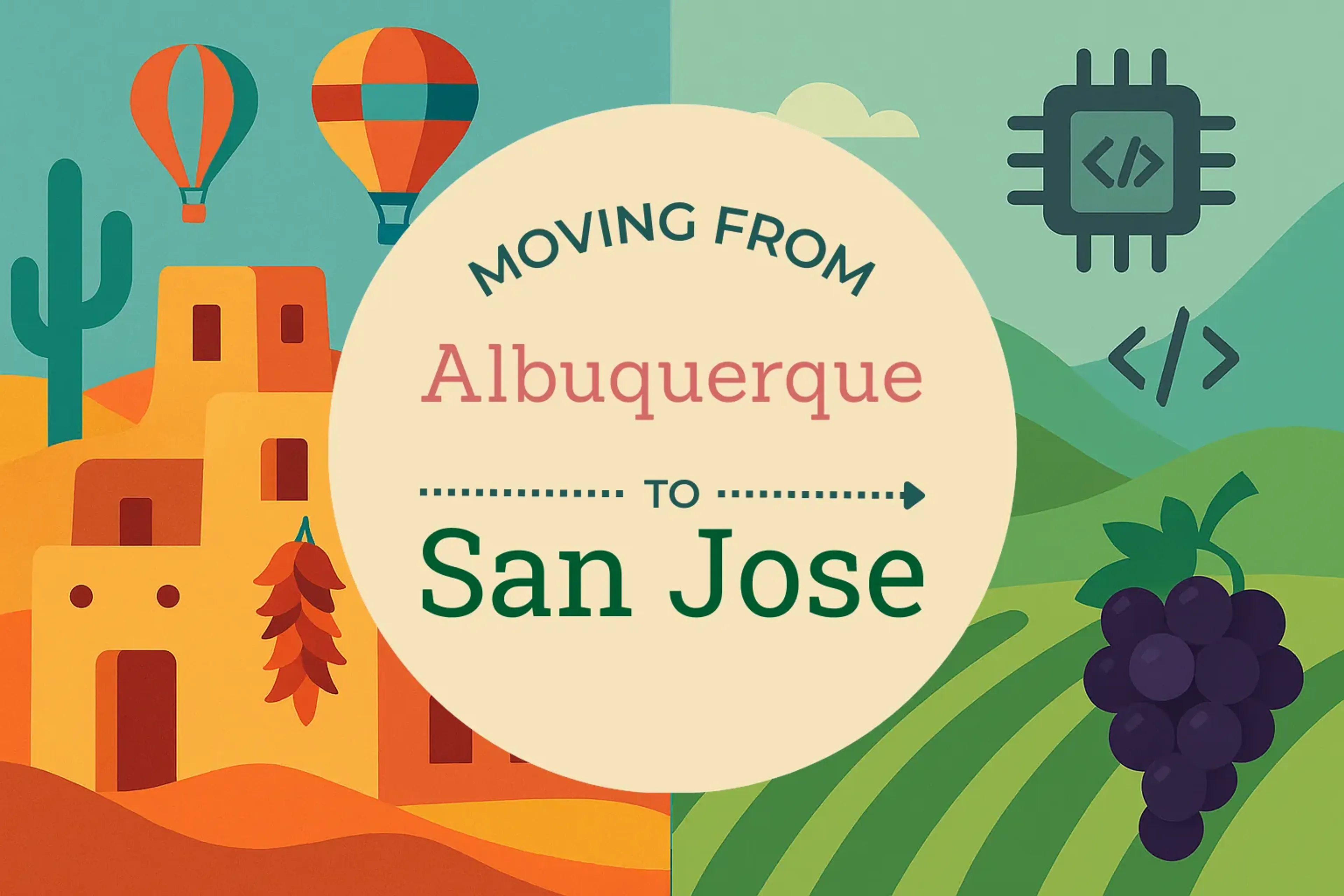 Side-by-side comparison of Albuquerque to San Jose moving companies
