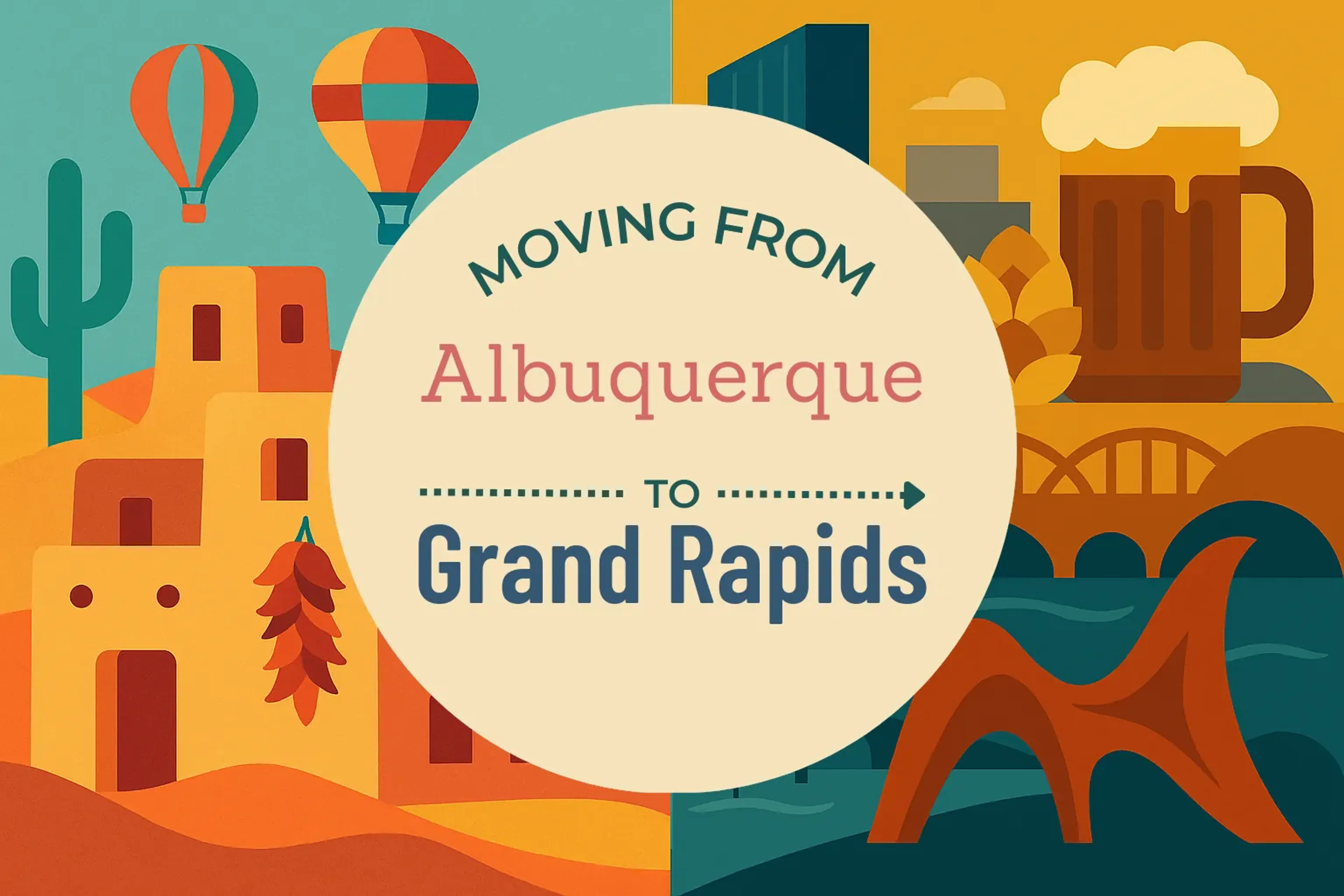 Side-by-side comparison of Albuquerque to Grand Rapids moving companies
