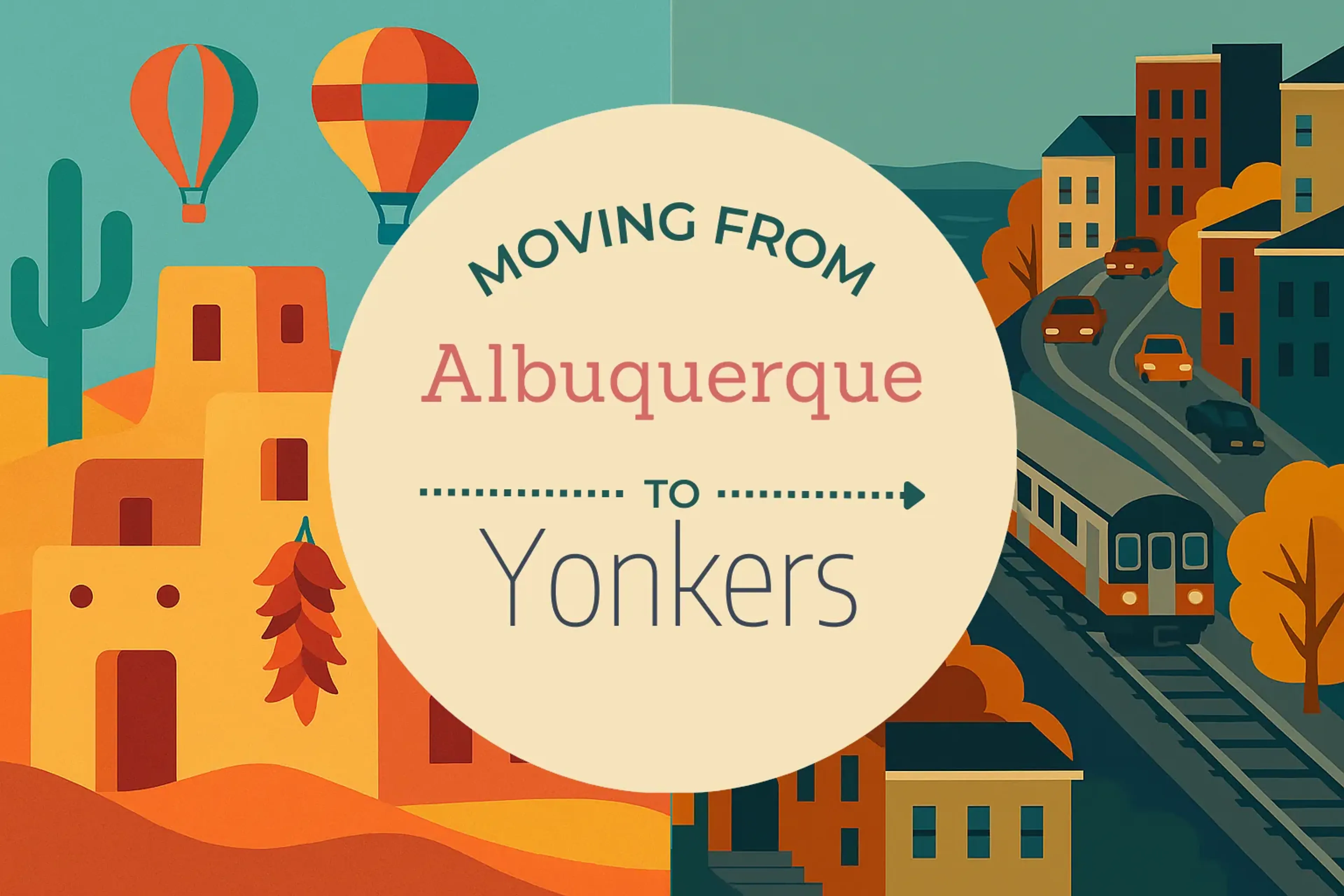 Side-by-side comparison of Albuquerque to Yonkers moving companies