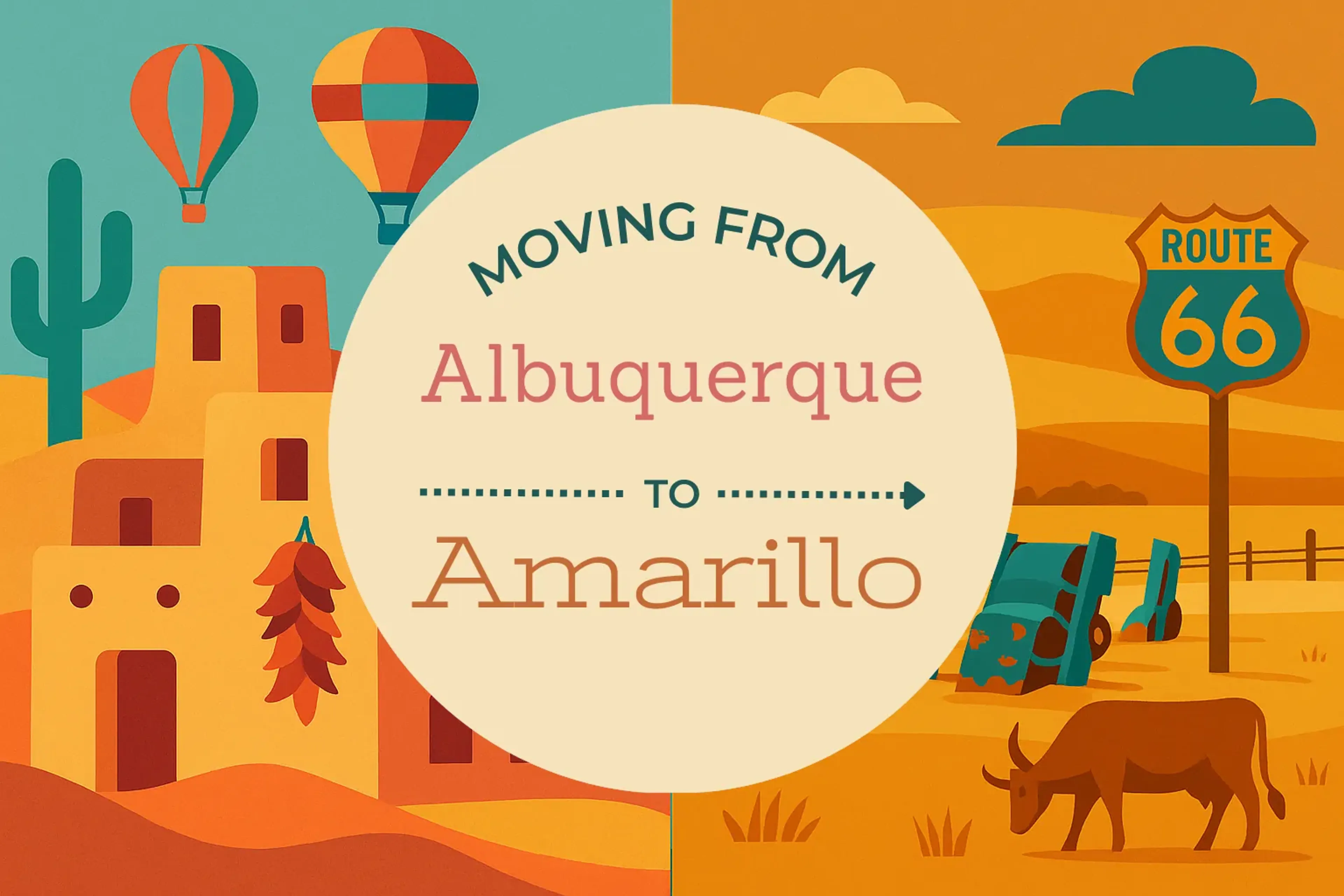 Side-by-side comparison of Albuquerque to Amarillo moving companies