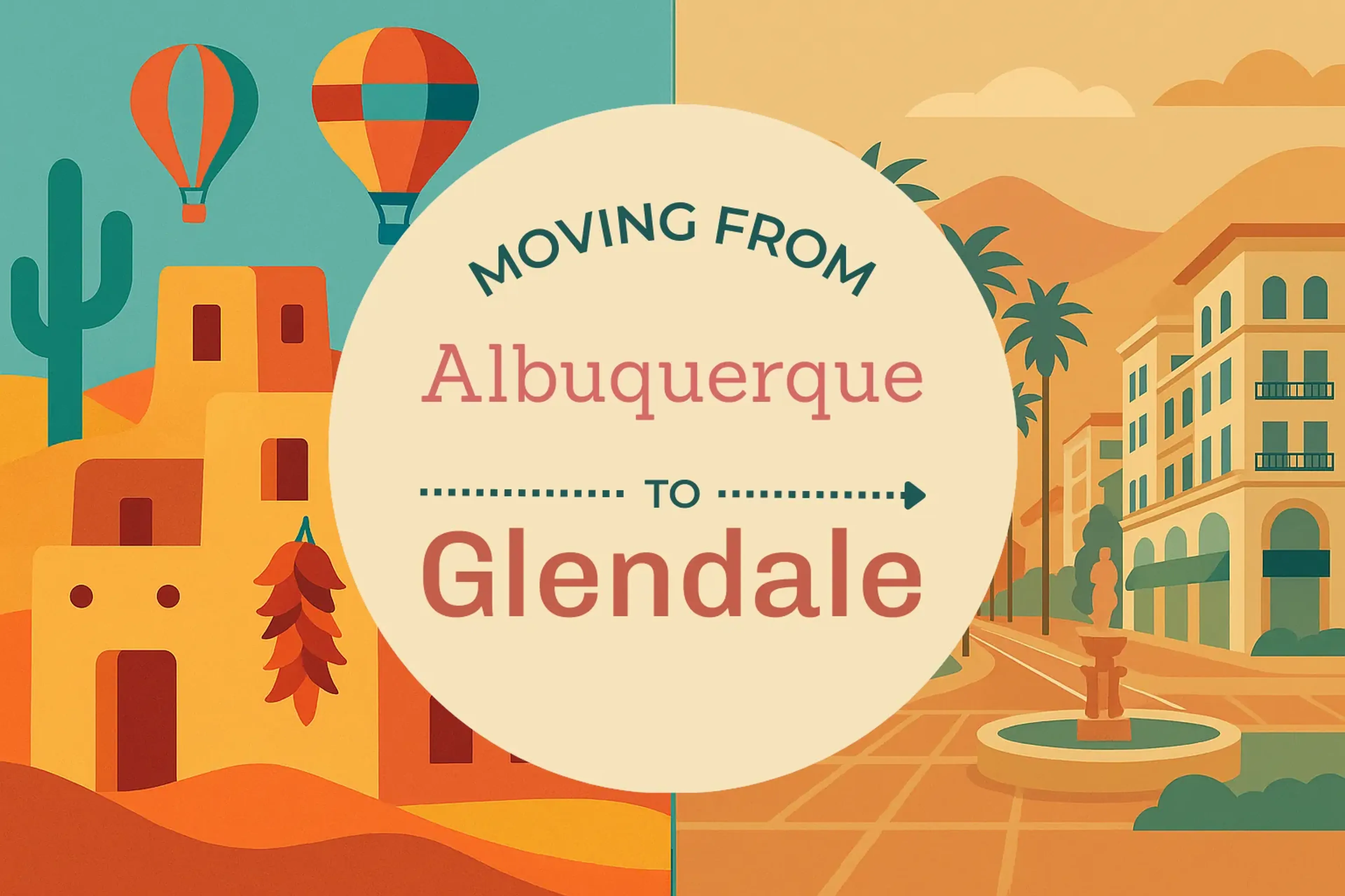 Side-by-side comparison of Albuquerque to Glendale moving companies