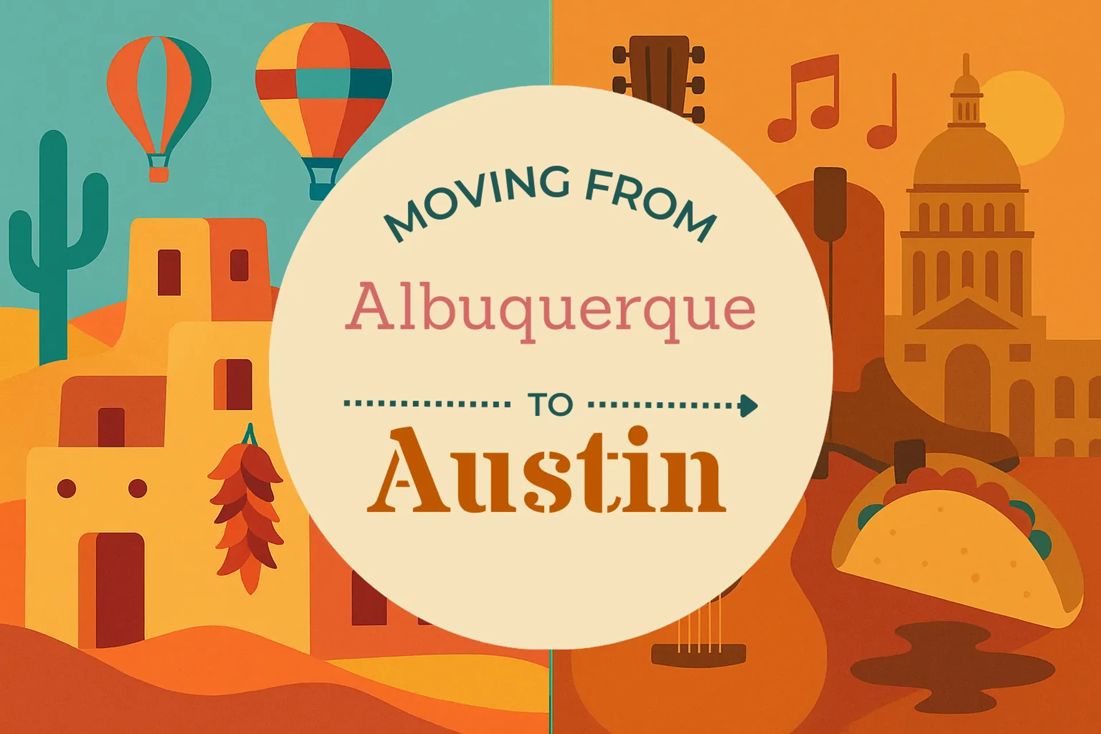 Side-by-side comparison of Albuquerque to Austin moving companies