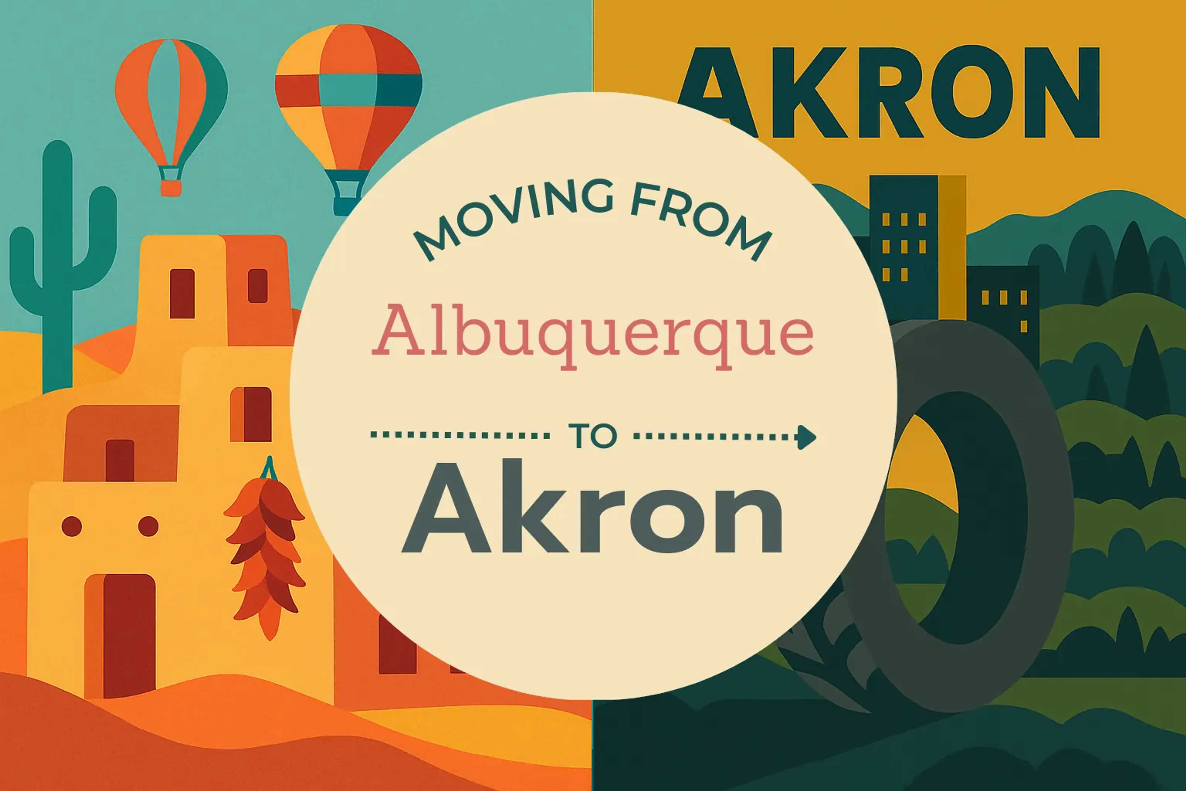 Side-by-side comparison of Albuquerque to Akron moving companies