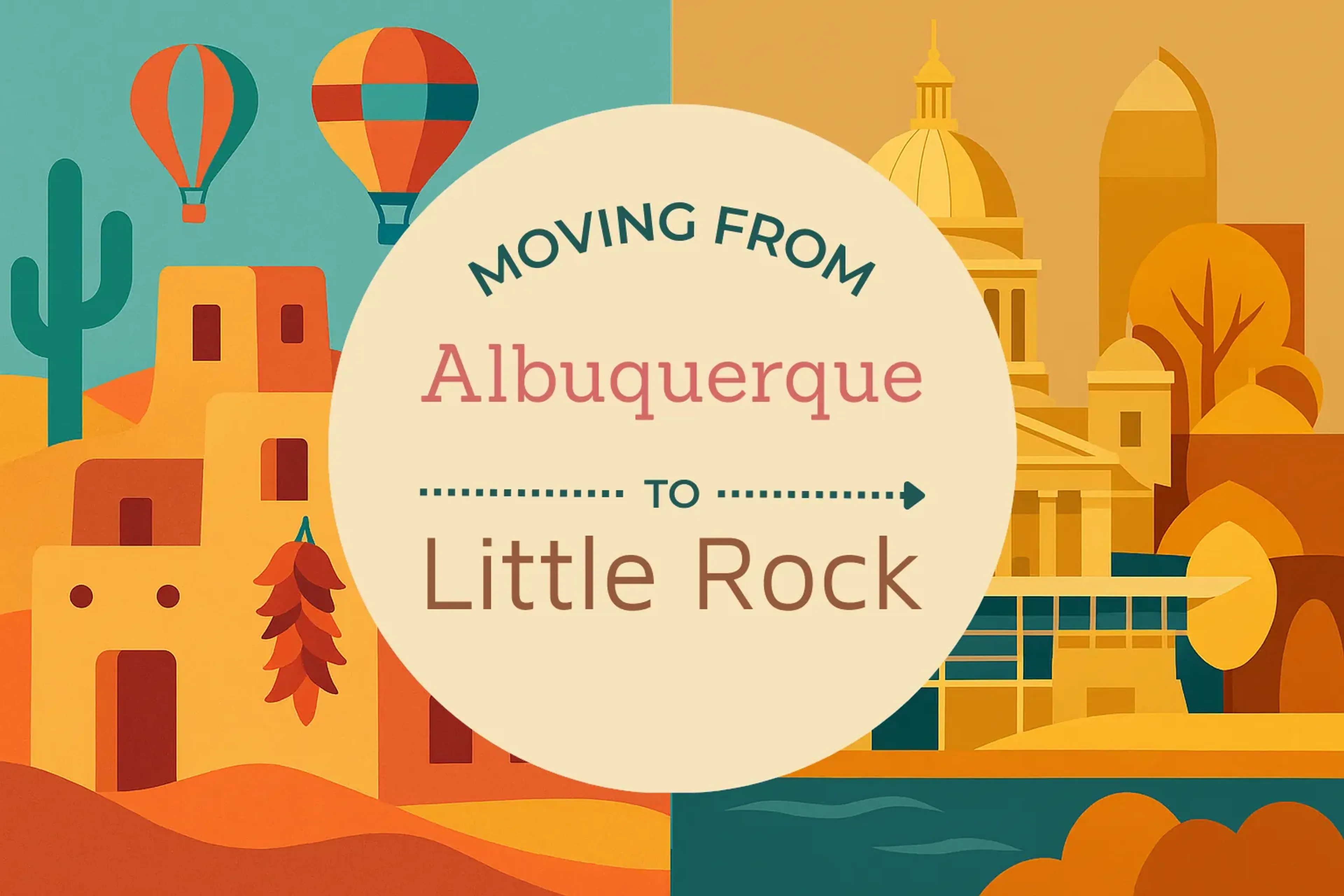 Side-by-side comparison of Albuquerque to Little Rock moving companies