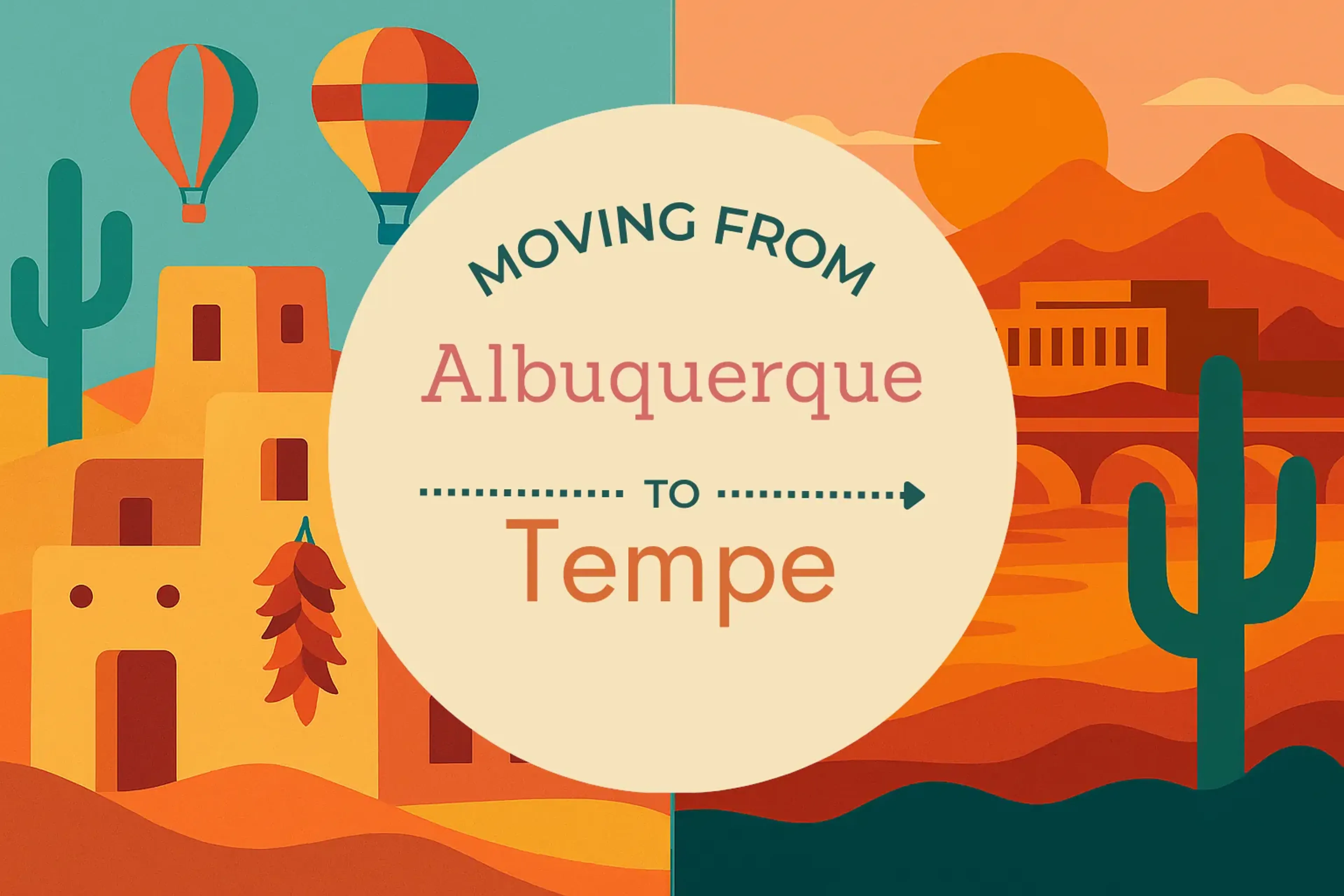 Side-by-side comparison of Albuquerque to Tempe moving companies
