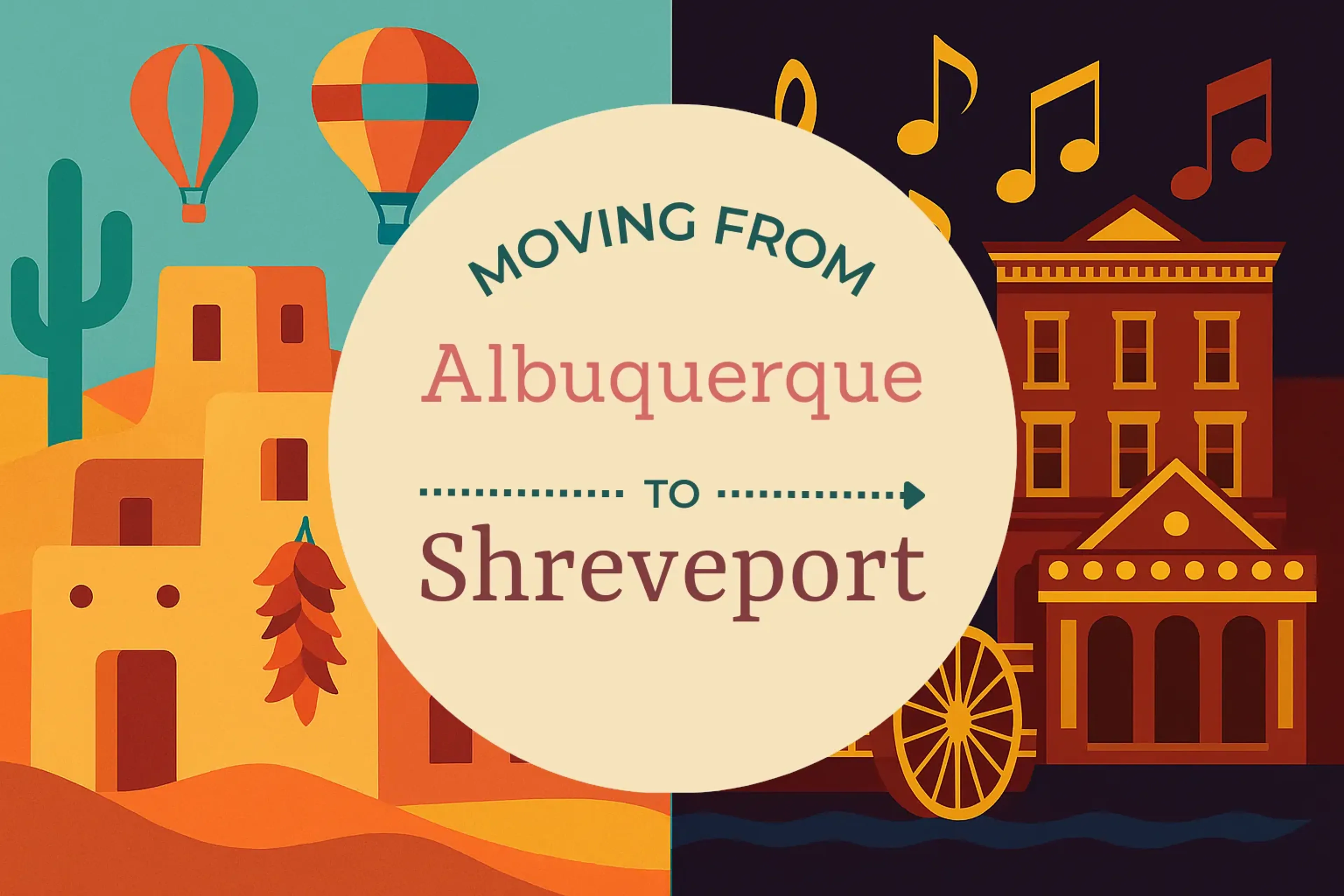 Side-by-side comparison of Albuquerque to Shreveport moving companies