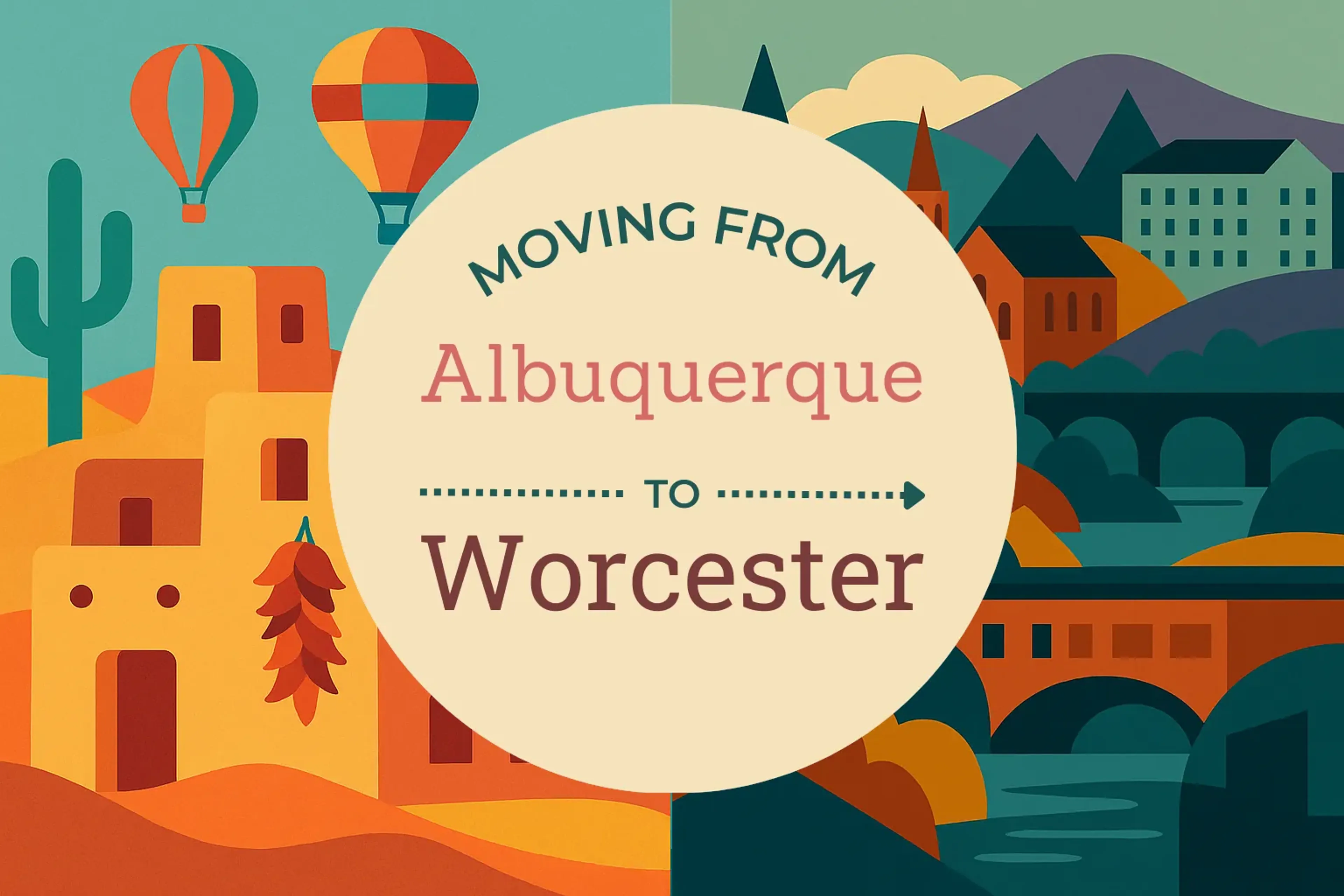 Side-by-side comparison of Albuquerque to Worcester moving companies
