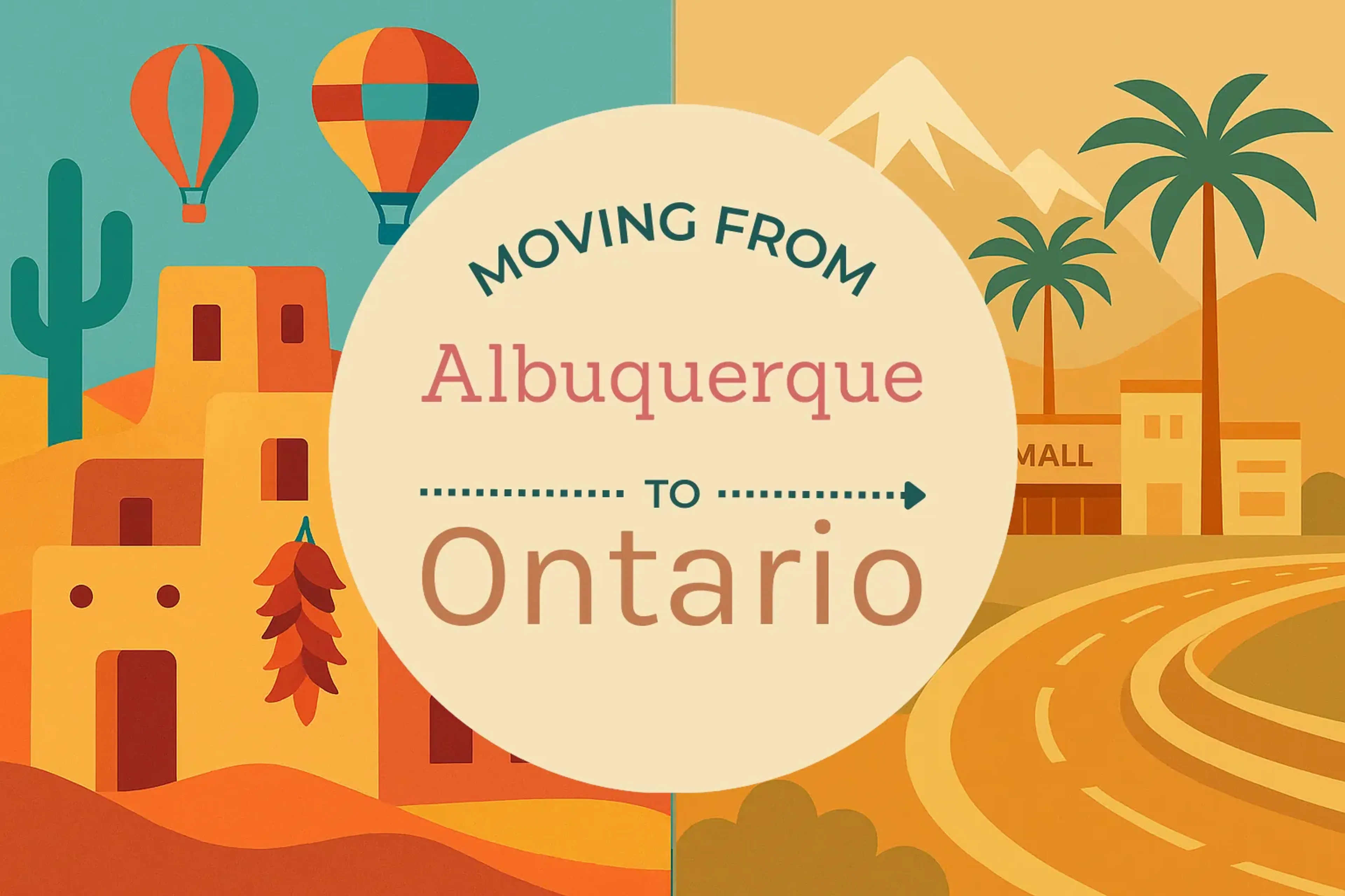 Side-by-side comparison of Albuquerque to Ontario moving companies