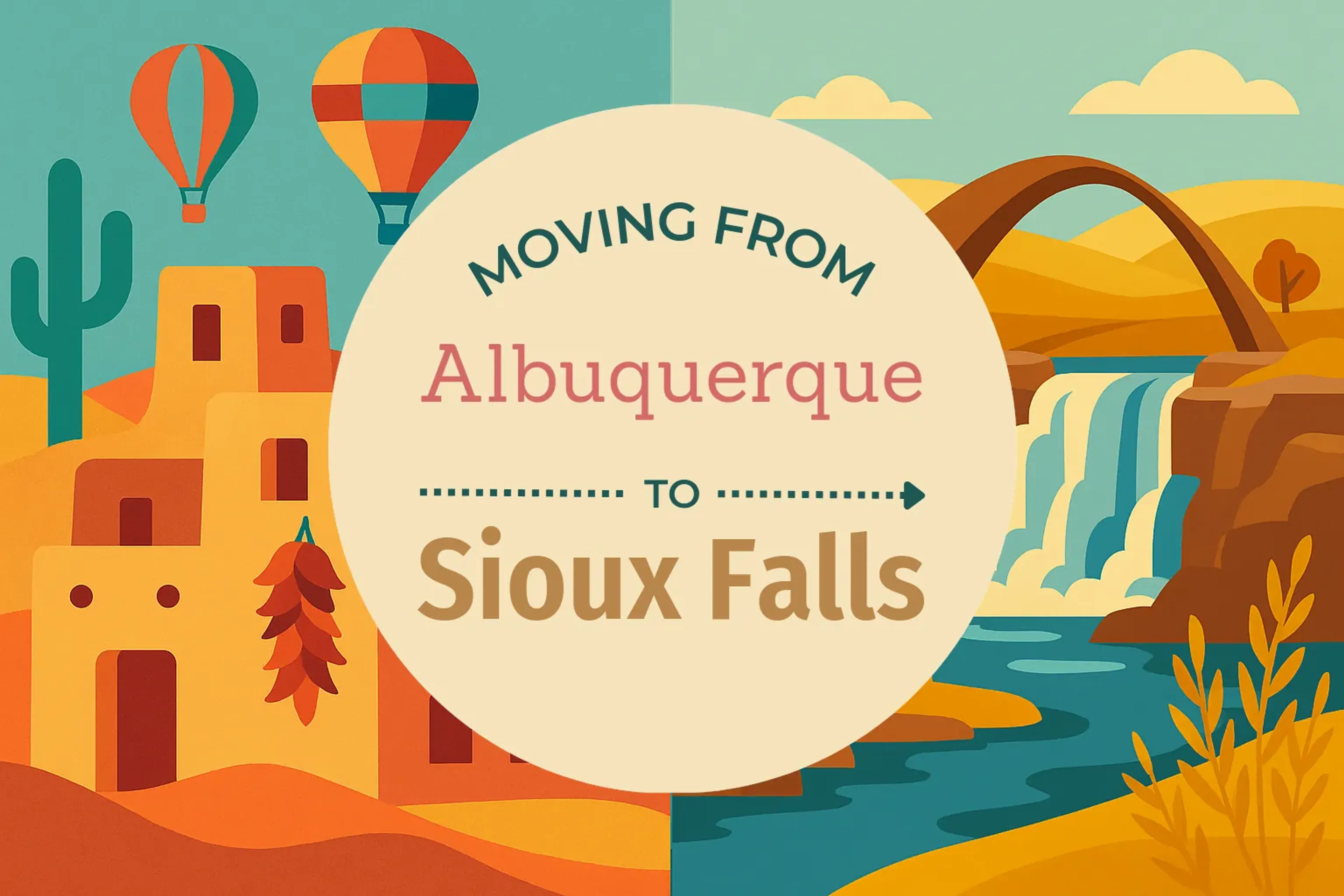 Side-by-side comparison of Albuquerque to Sioux Falls moving companies