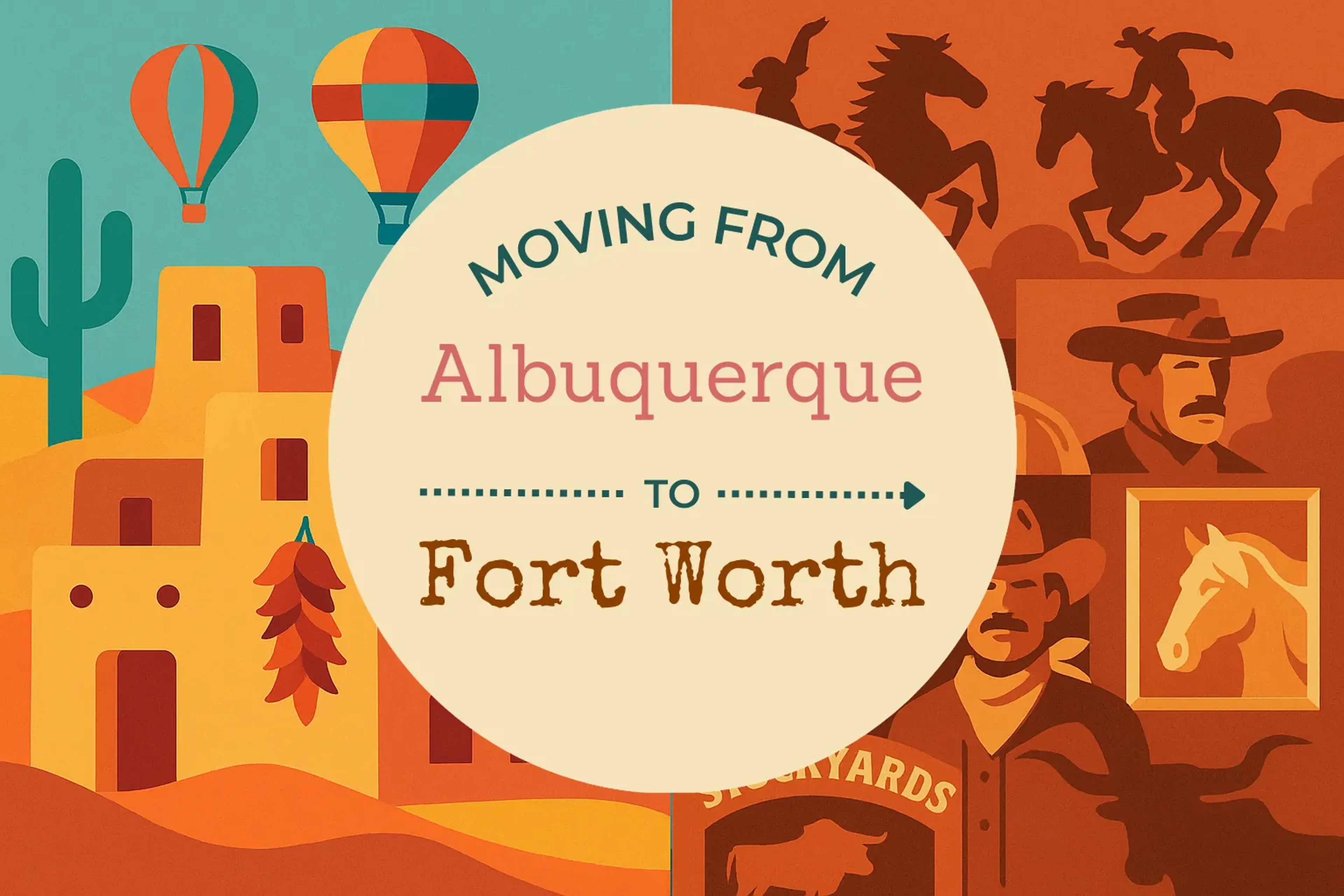 Side-by-side comparison of Albuquerque to Fort Worth moving companies