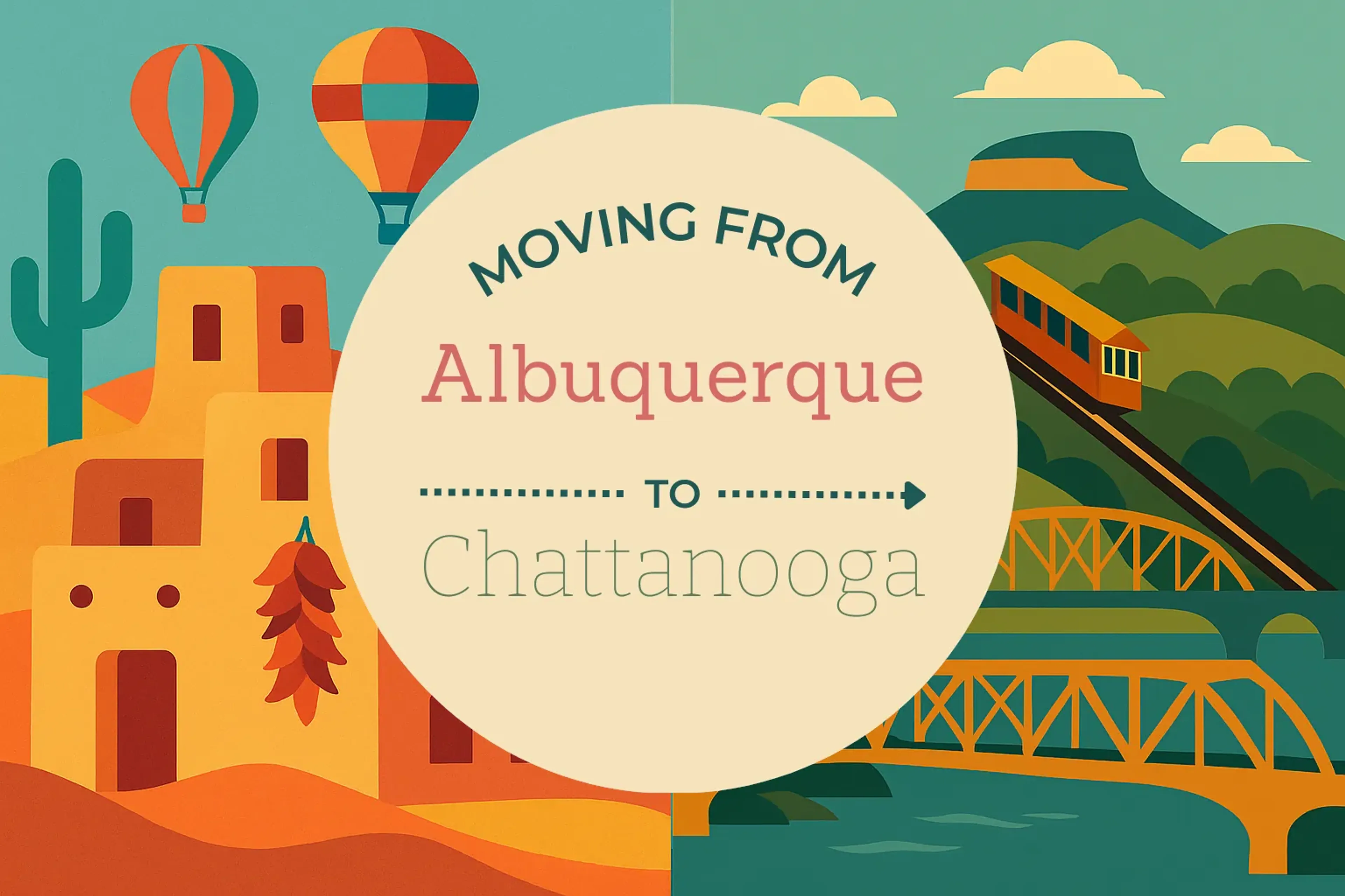 Side-by-side comparison of Albuquerque to Chattanooga moving companies