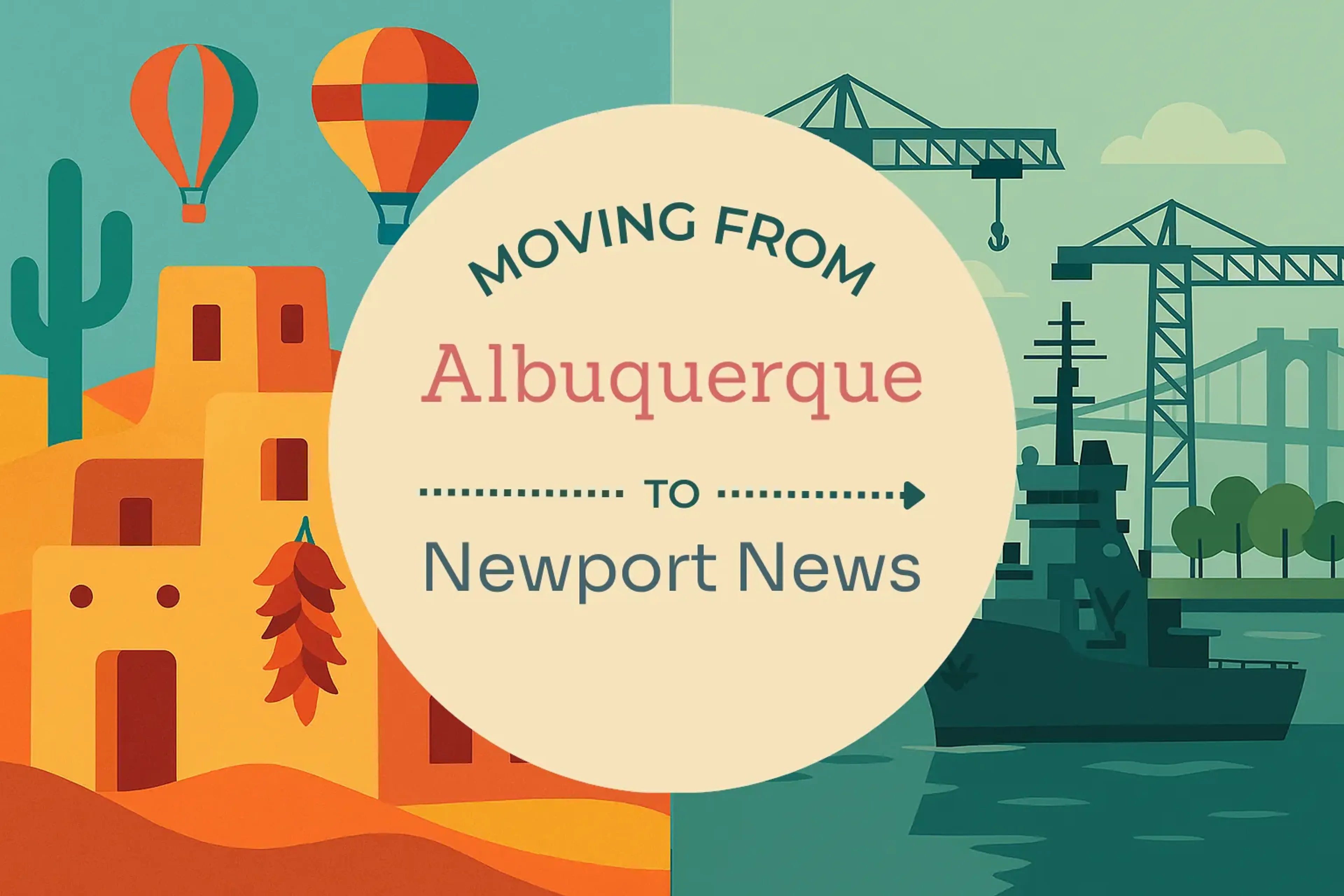 Side-by-side comparison of Albuquerque to Newport News moving companies