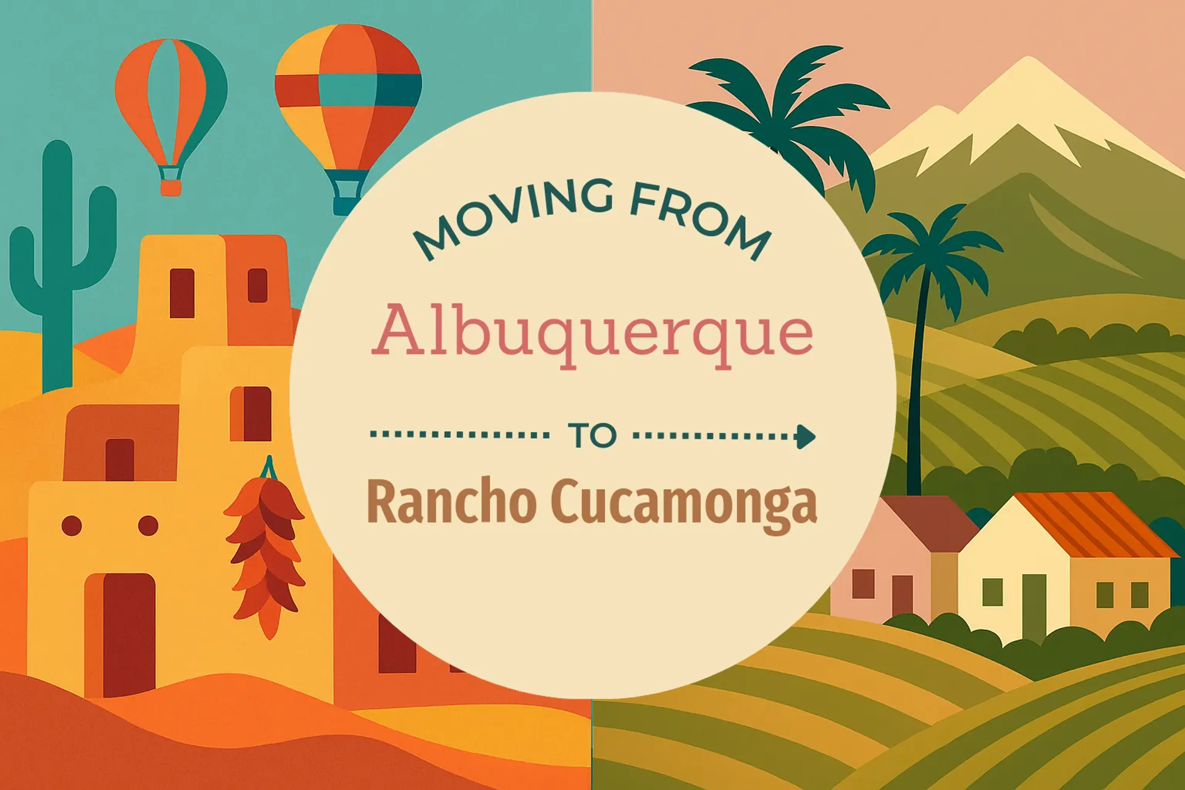 Side-by-side comparison of Albuquerque to Rancho Cucamonga moving companies