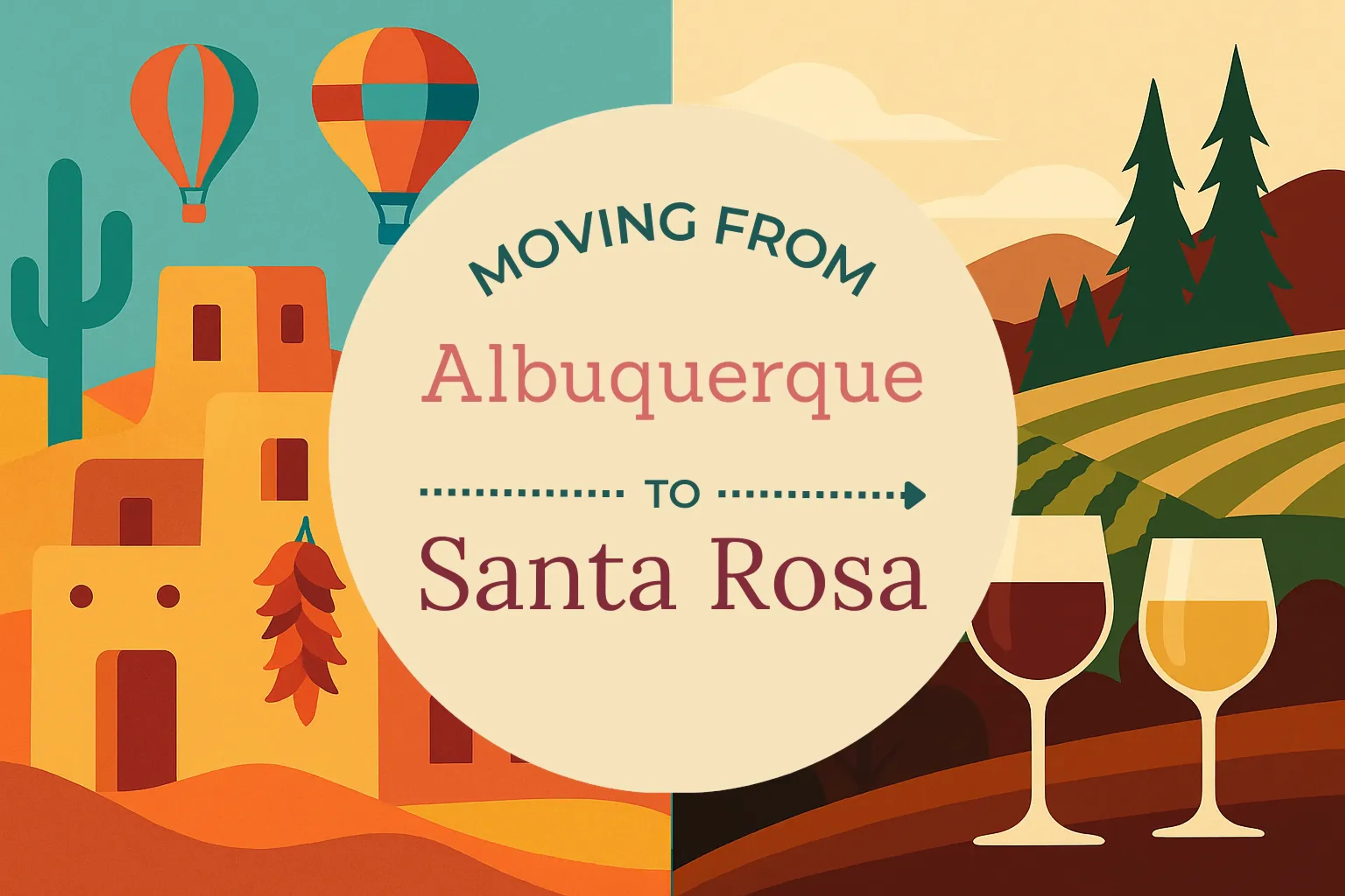 Side-by-side comparison of Albuquerque to Santa Rosa moving companies