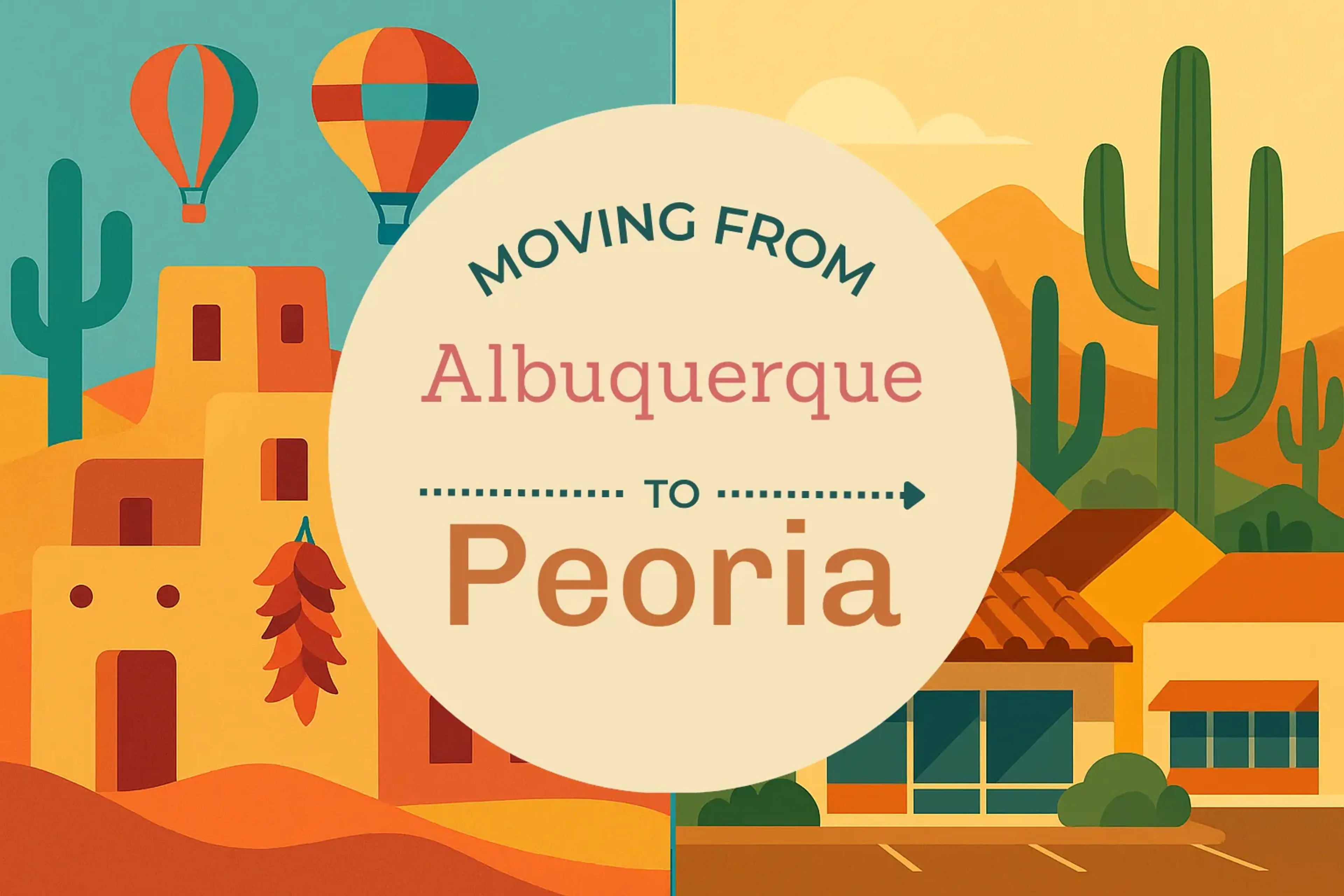 Side-by-side comparison of Albuquerque to Peoria moving companies