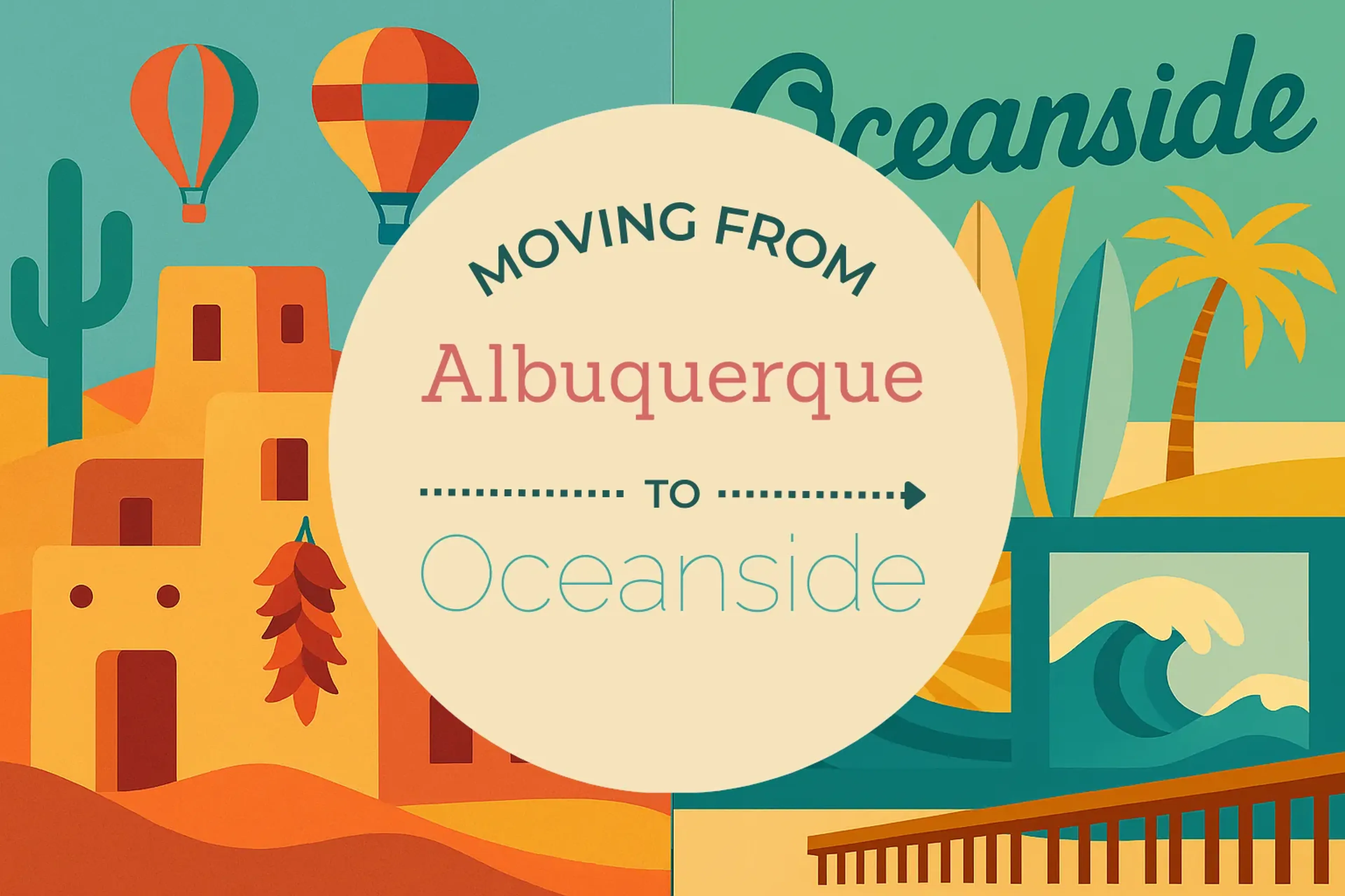 Side-by-side comparison of Albuquerque to Oceanside moving companies