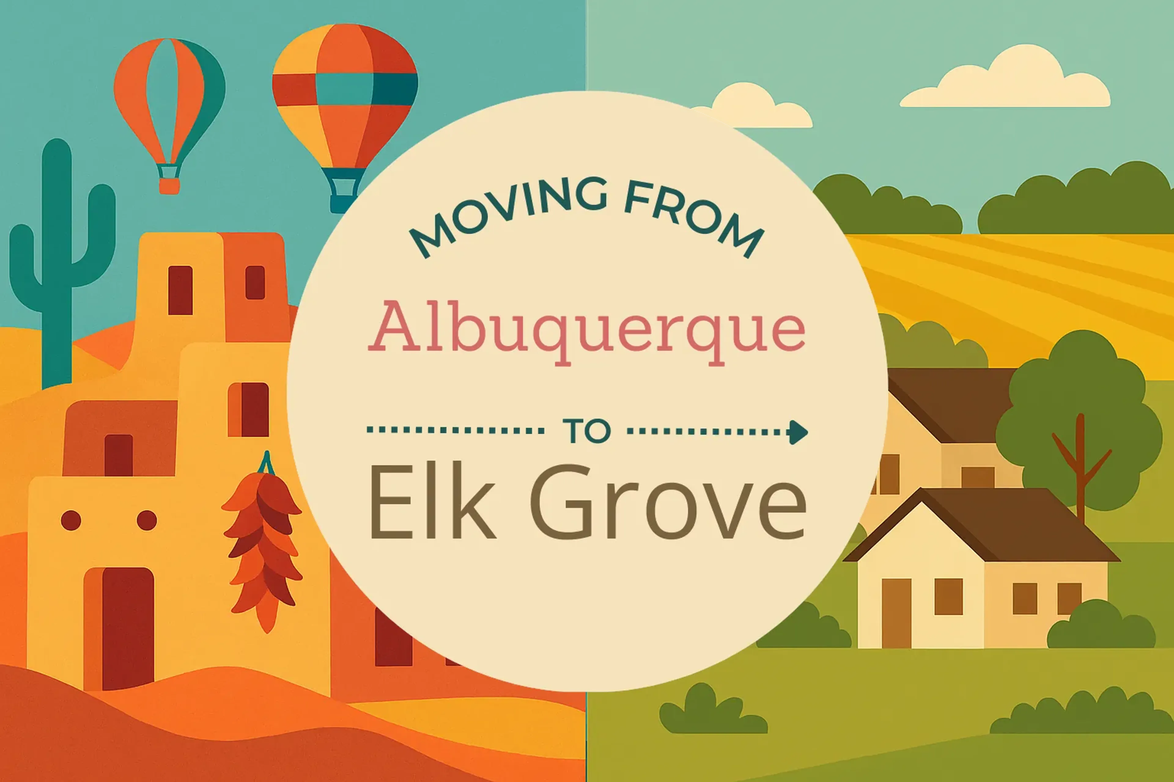 Side-by-side comparison of Albuquerque to Elk Grove moving companies