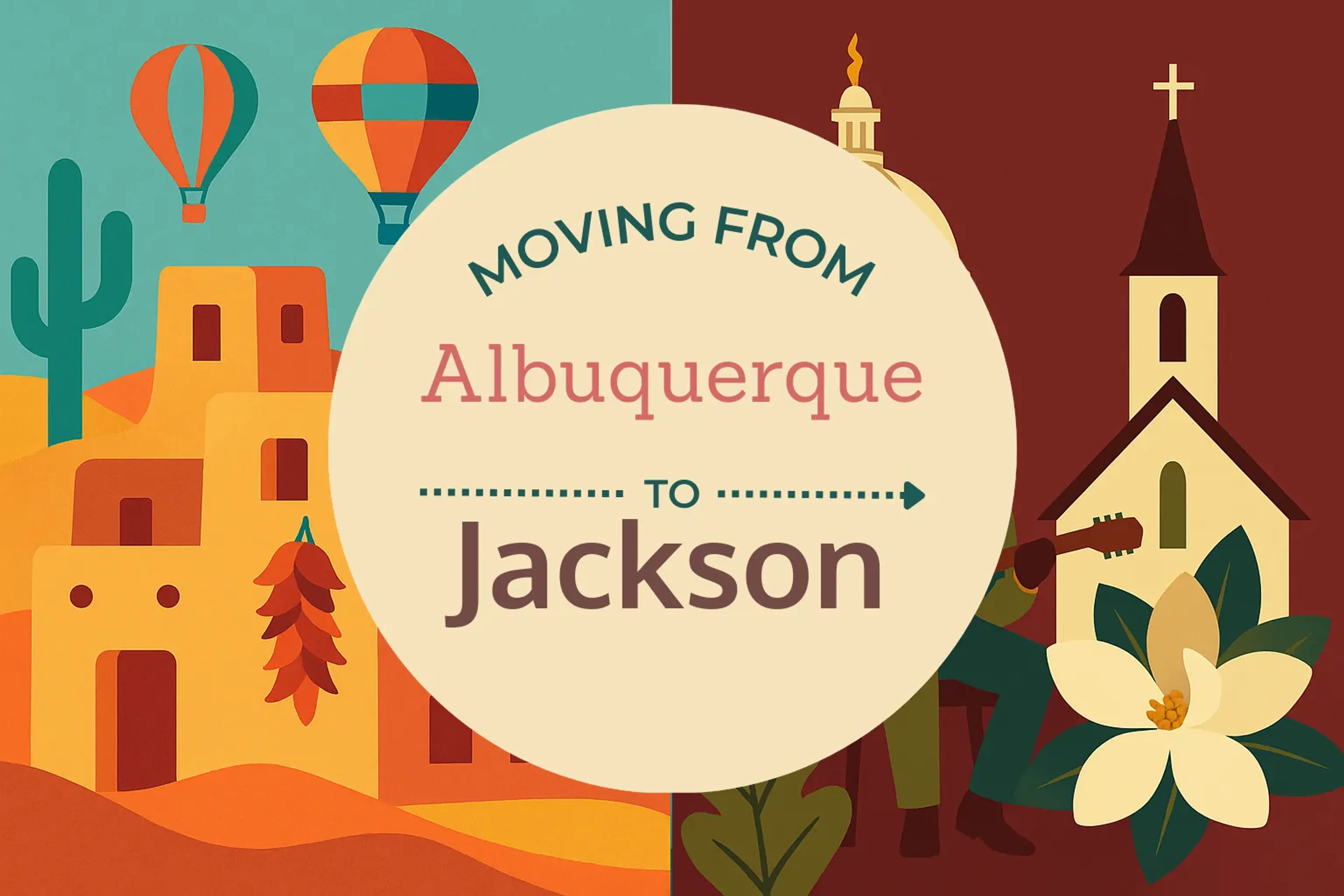 Side-by-side comparison of Albuquerque to Jackson moving companies