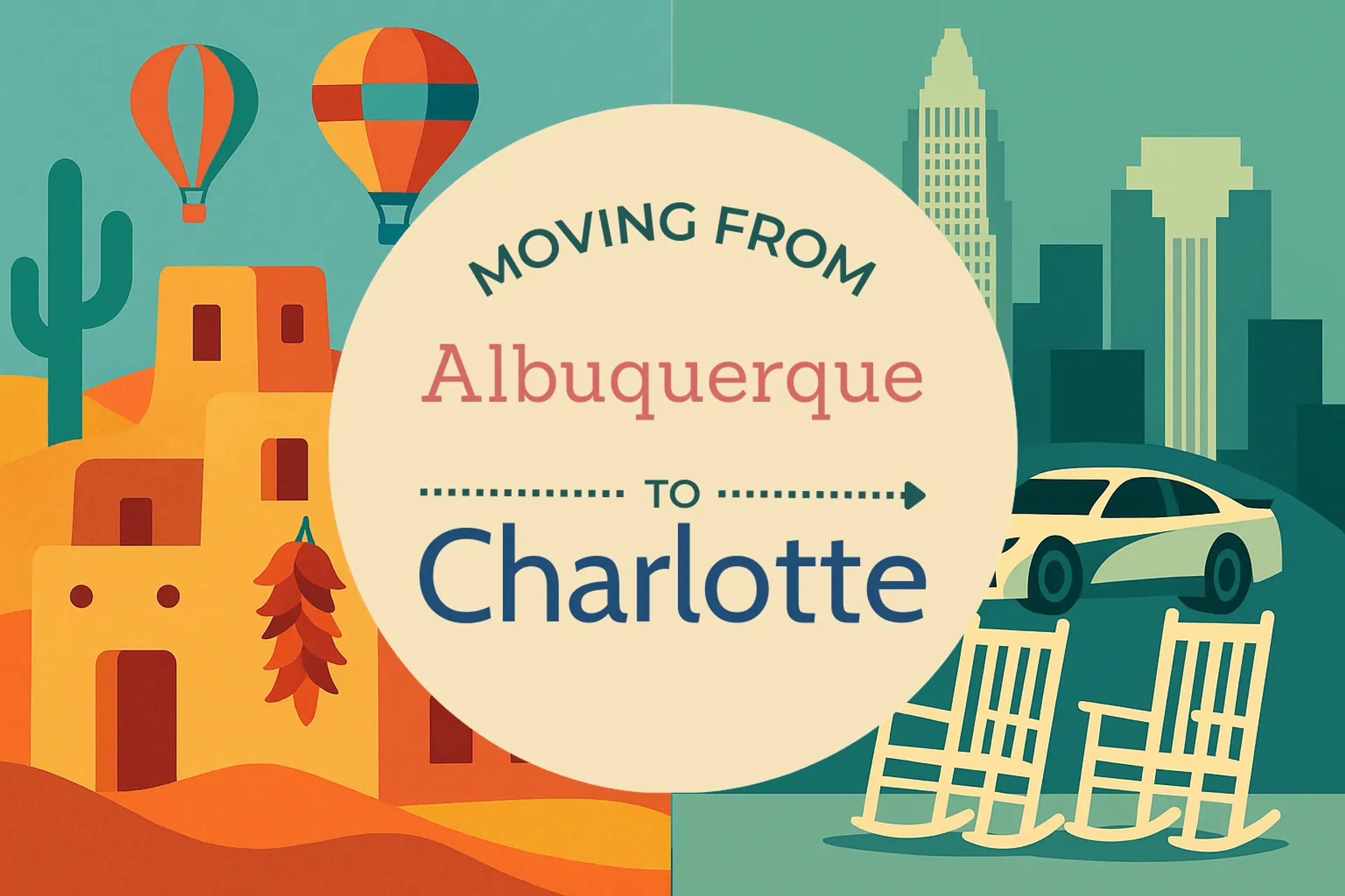 Side-by-side comparison of Albuquerque to Charlotte moving companies
