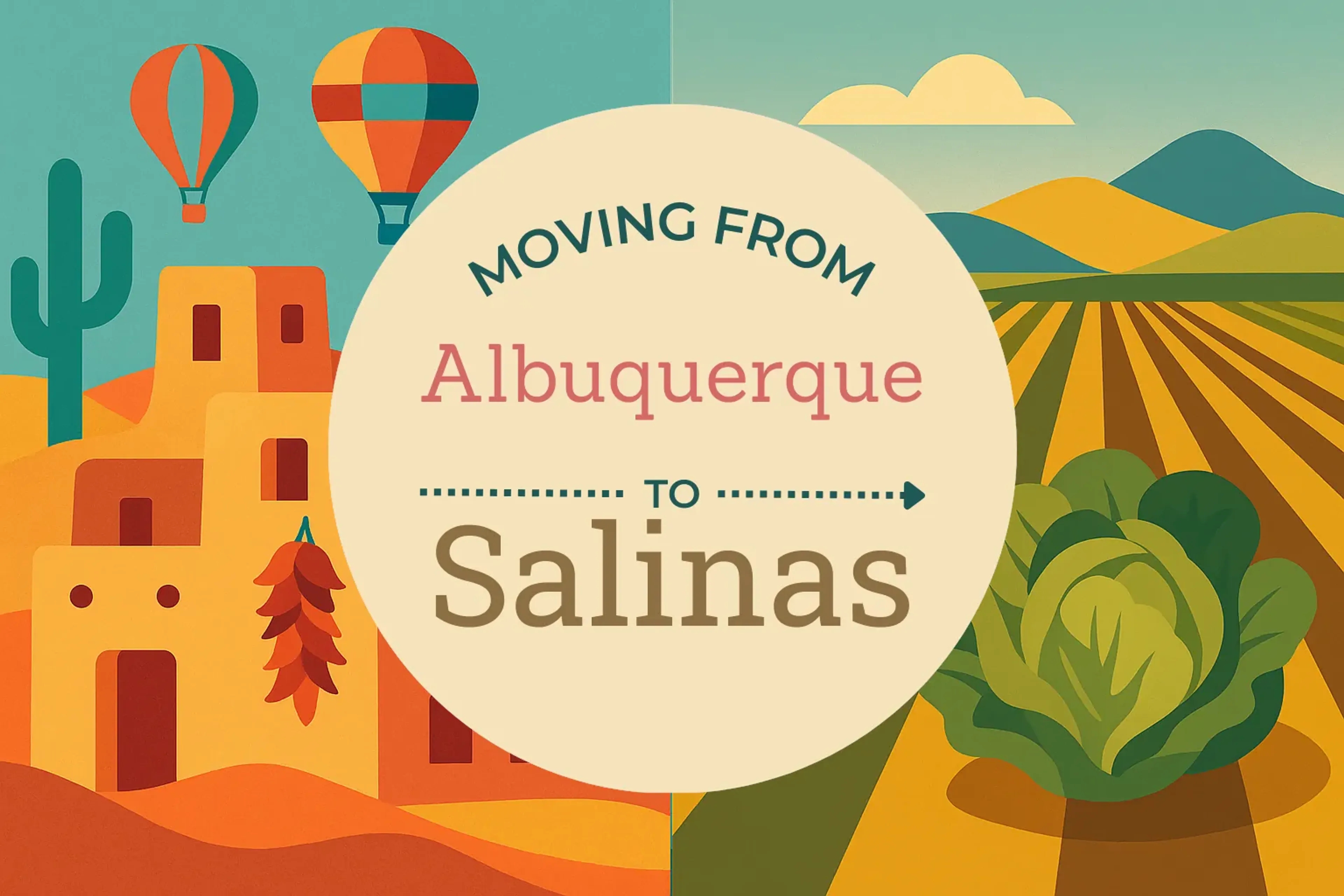 Side-by-side comparison of Albuquerque to Salinas moving companies