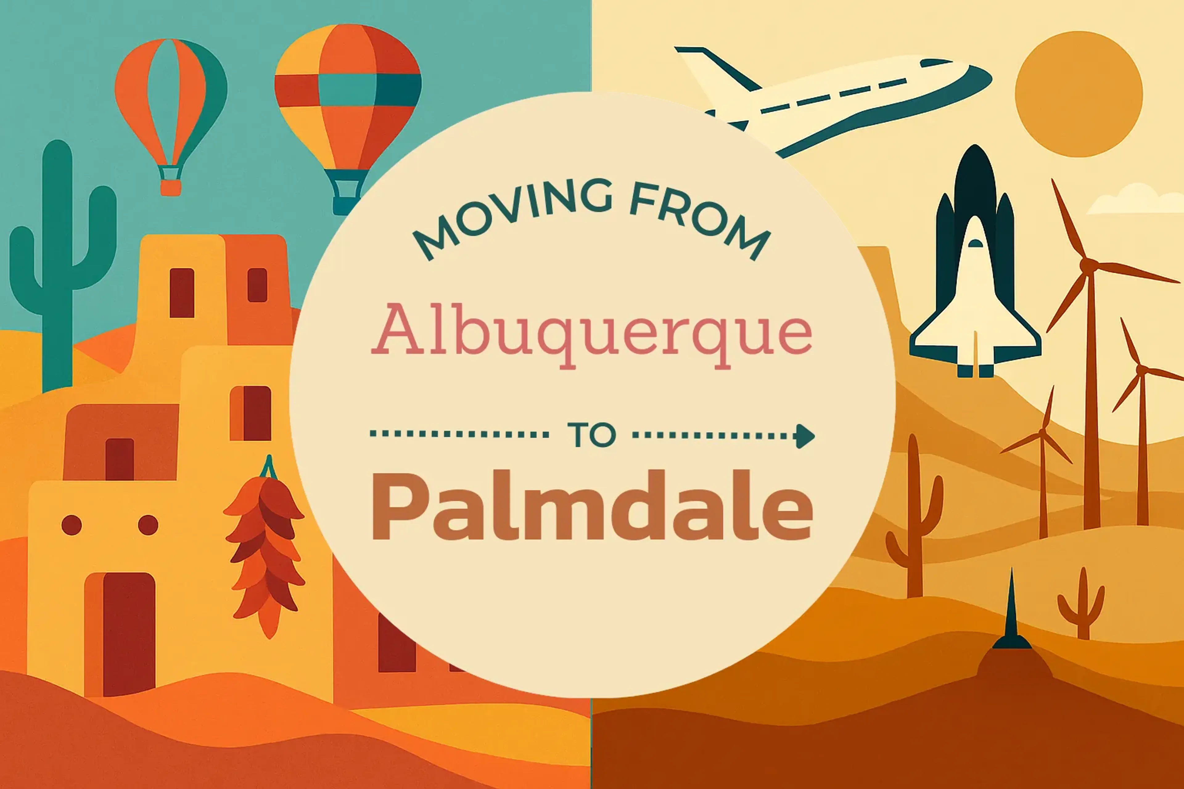 Side-by-side comparison of Albuquerque to Palmdale moving companies
