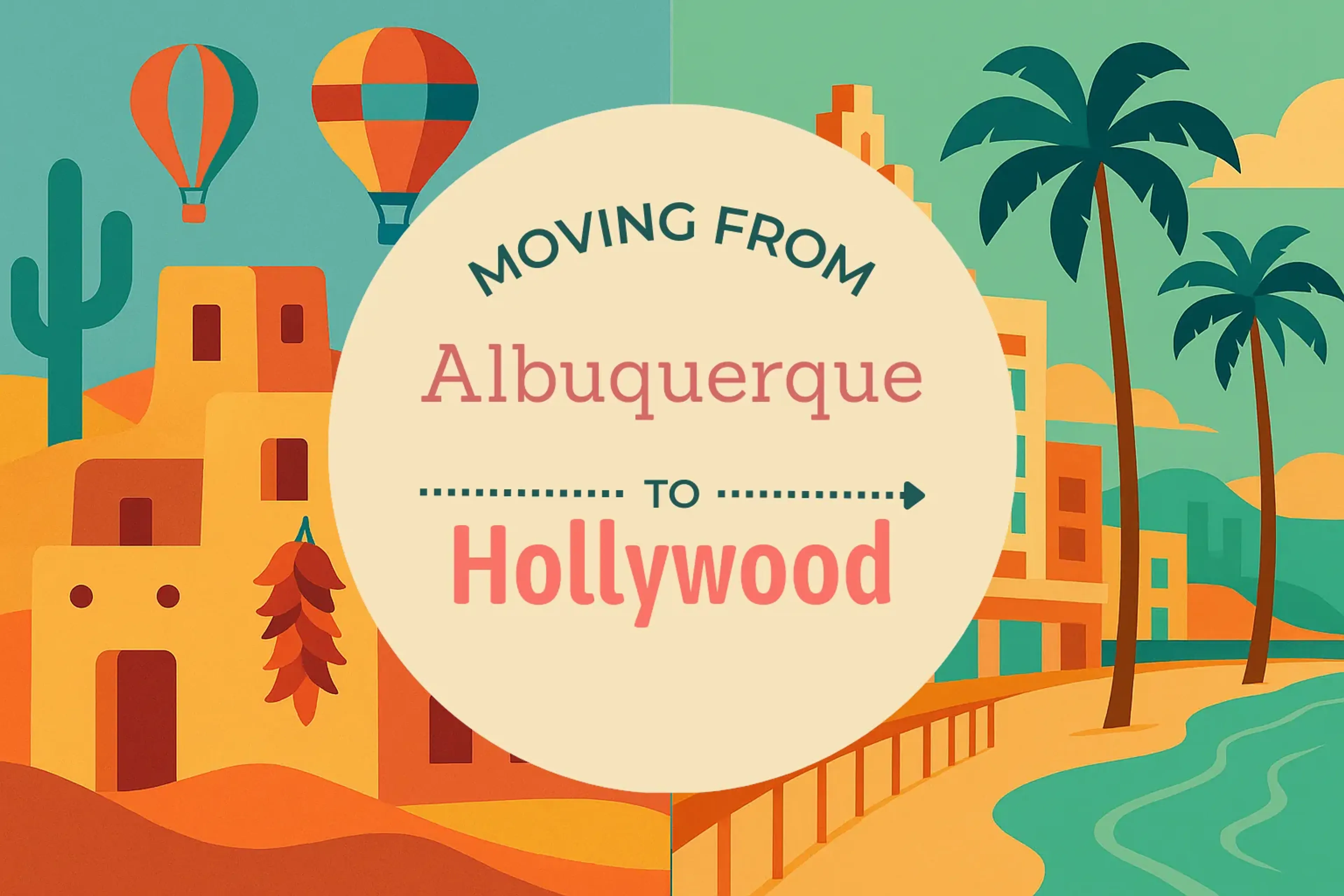 Side-by-side comparison of Albuquerque to Hollywood moving companies