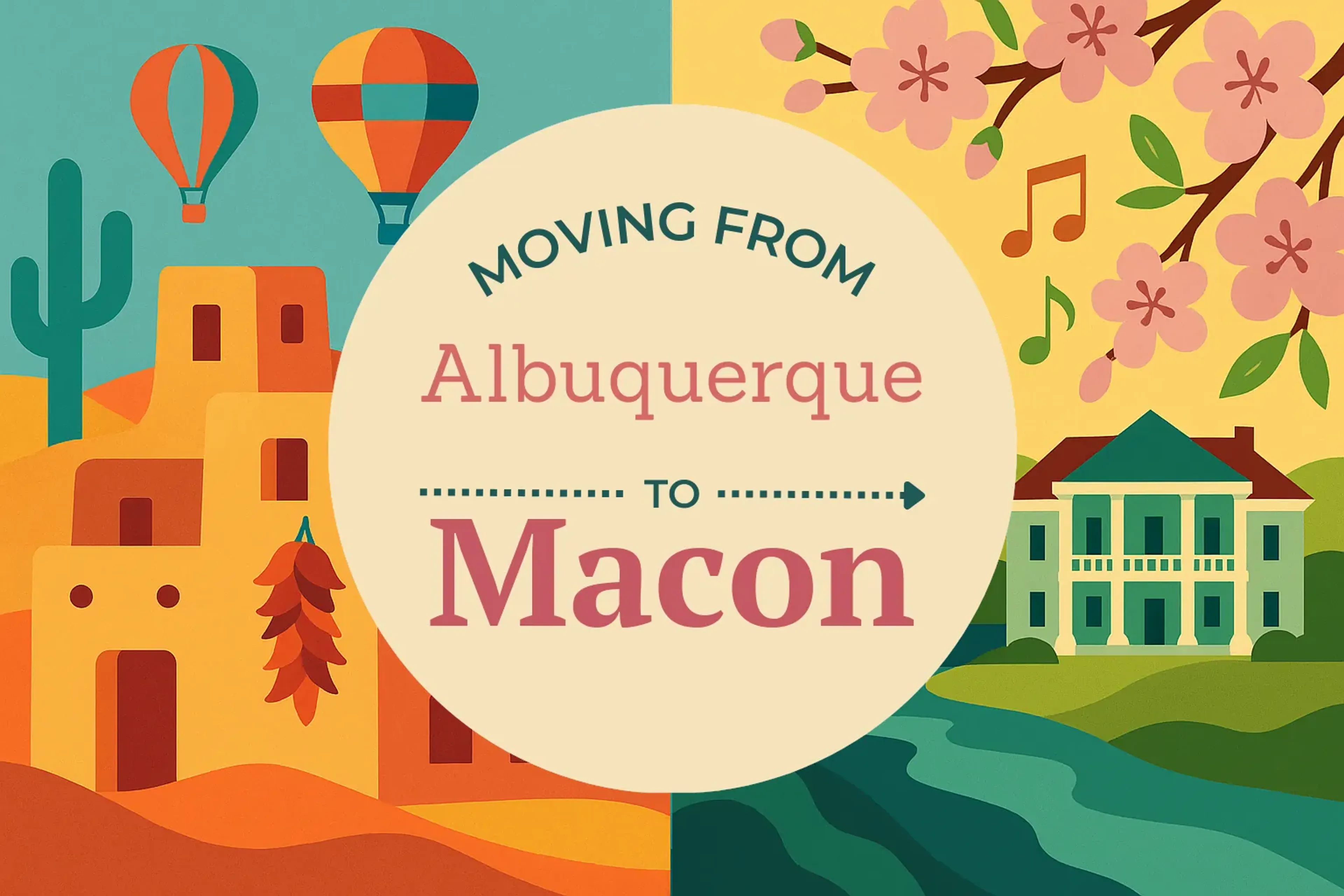 Side-by-side comparison of Albuquerque to Macon moving companies