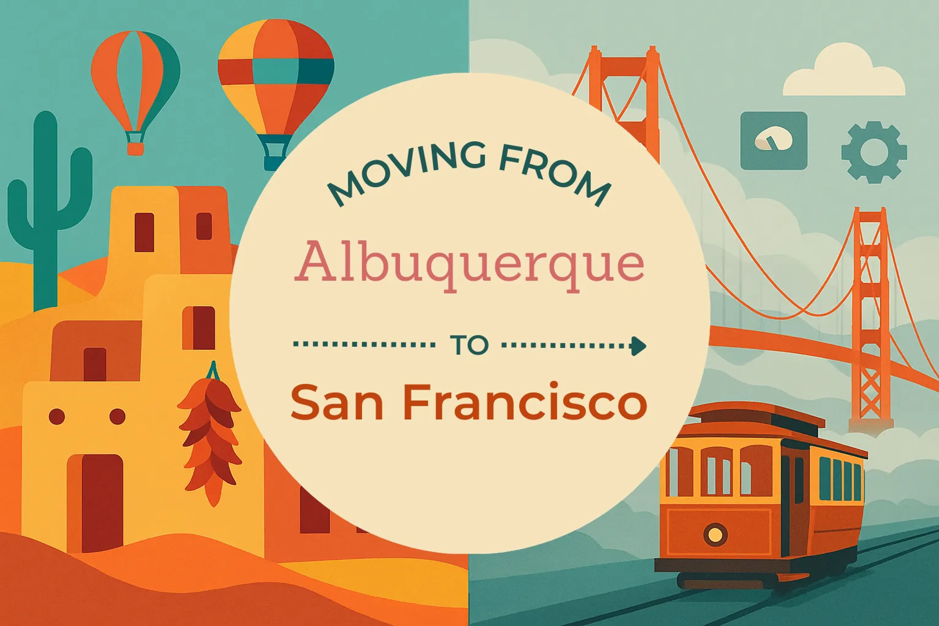 Side-by-side comparison of Albuquerque to San Francisco moving companies