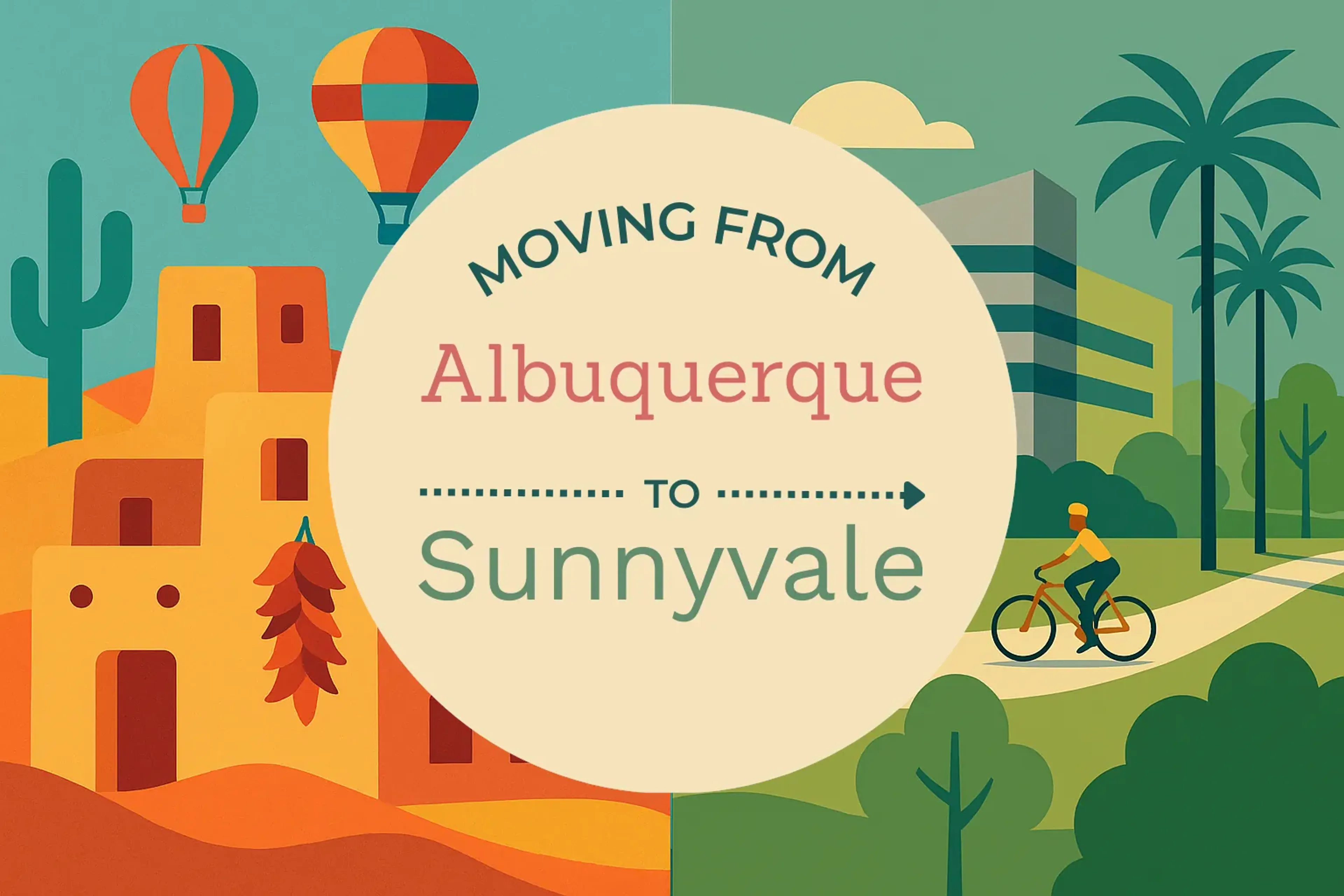 Side-by-side comparison of Albuquerque to Sunnyvale moving companies