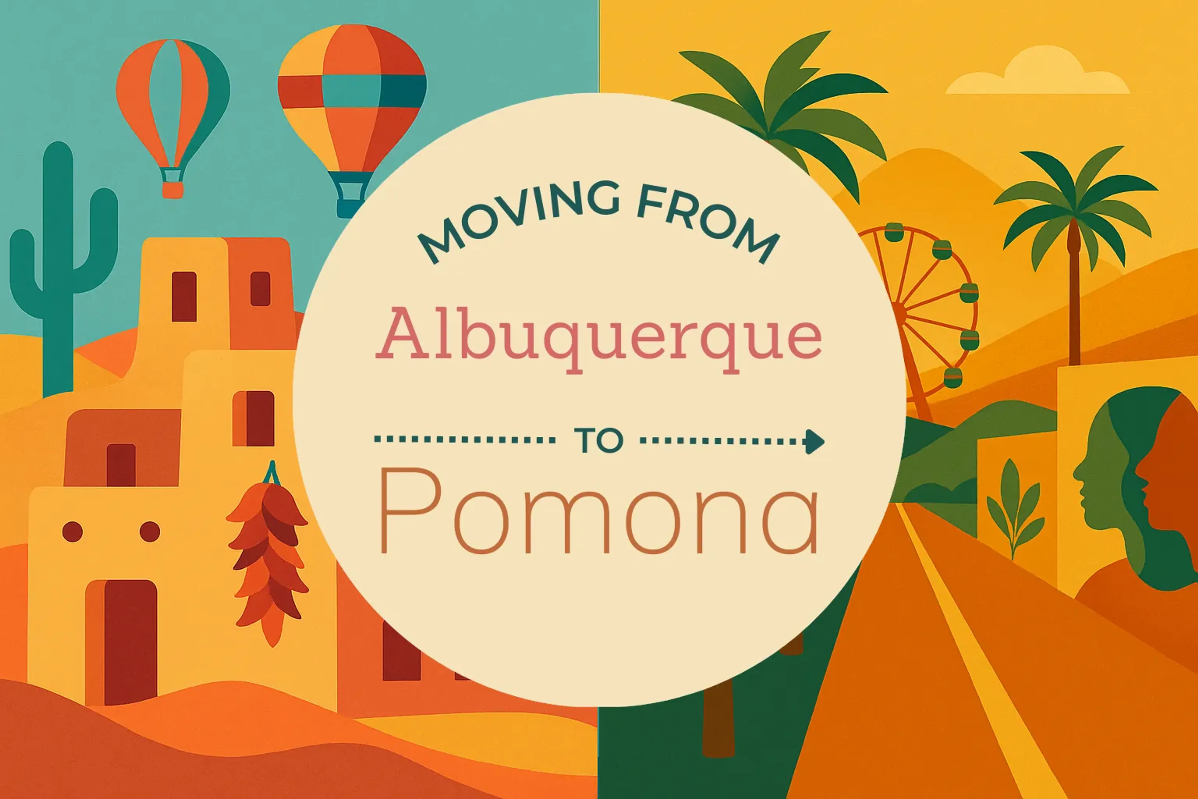 Side-by-side comparison of Albuquerque to Pomona moving companies