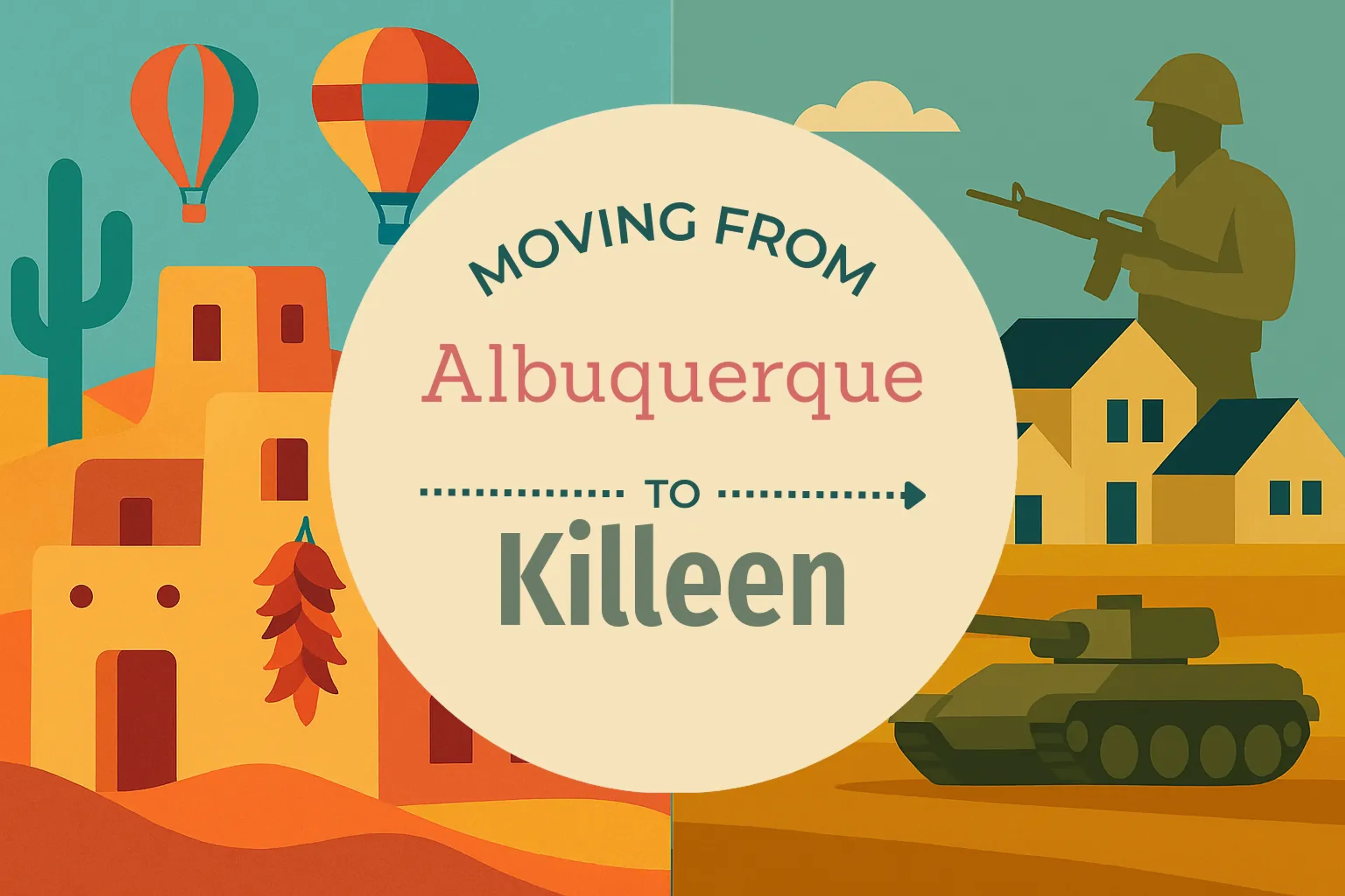 Side-by-side comparison of Albuquerque to Killeen moving companies