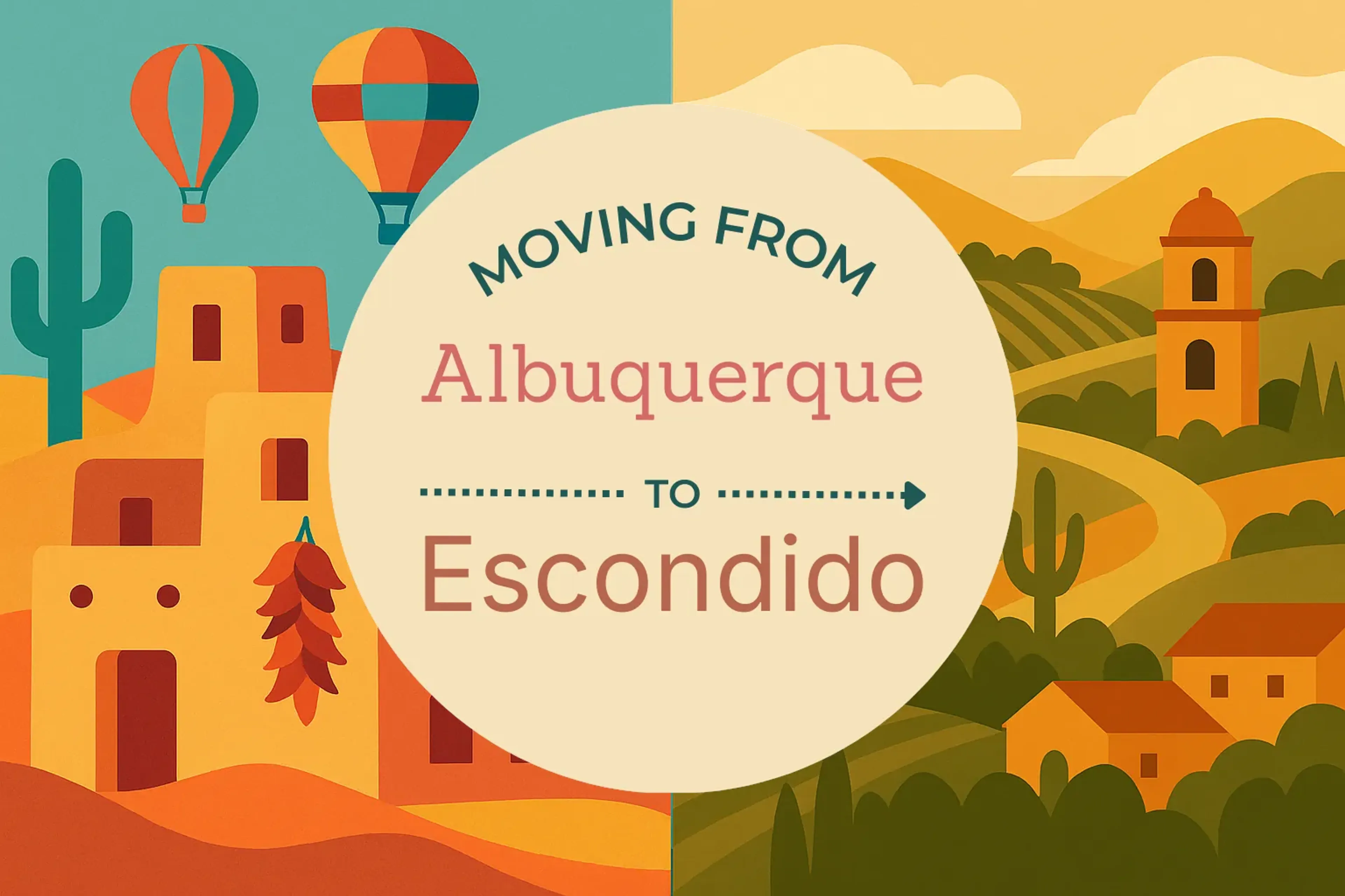 Side-by-side comparison of Albuquerque to Escondido moving companies