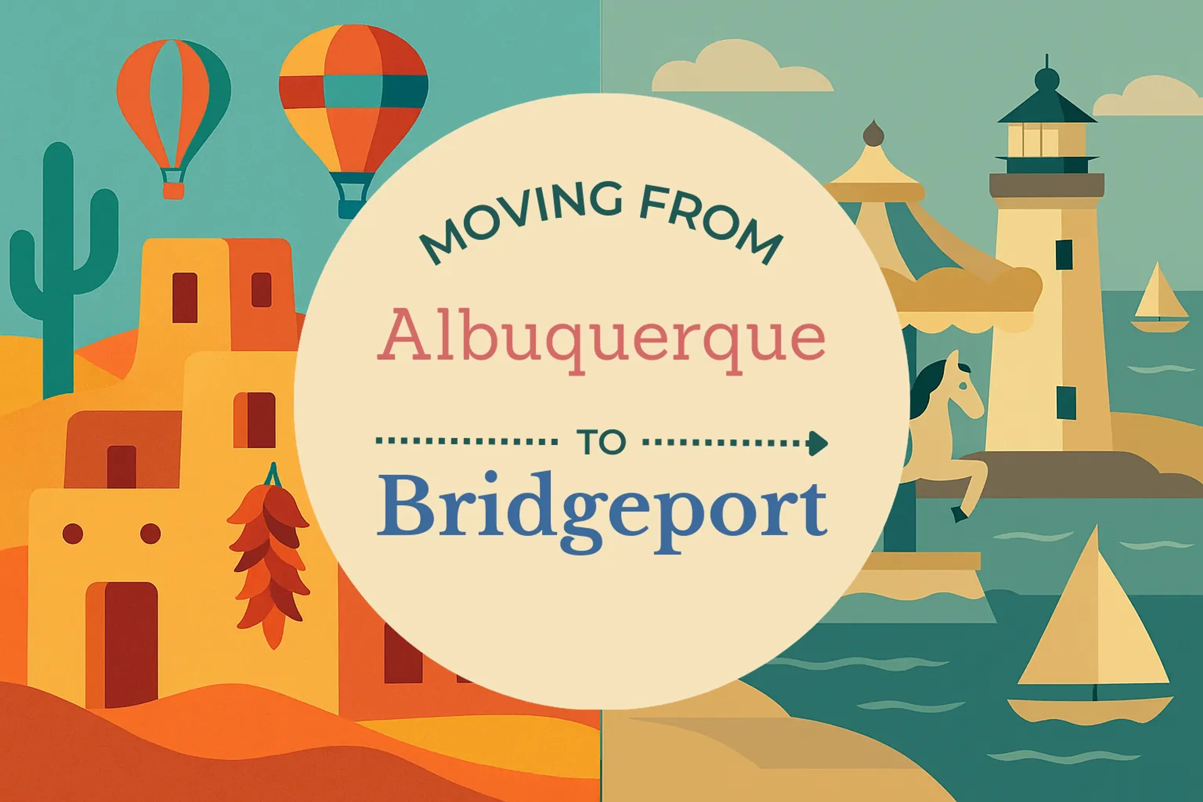 Side-by-side comparison of Albuquerque to Bridgeport moving companies